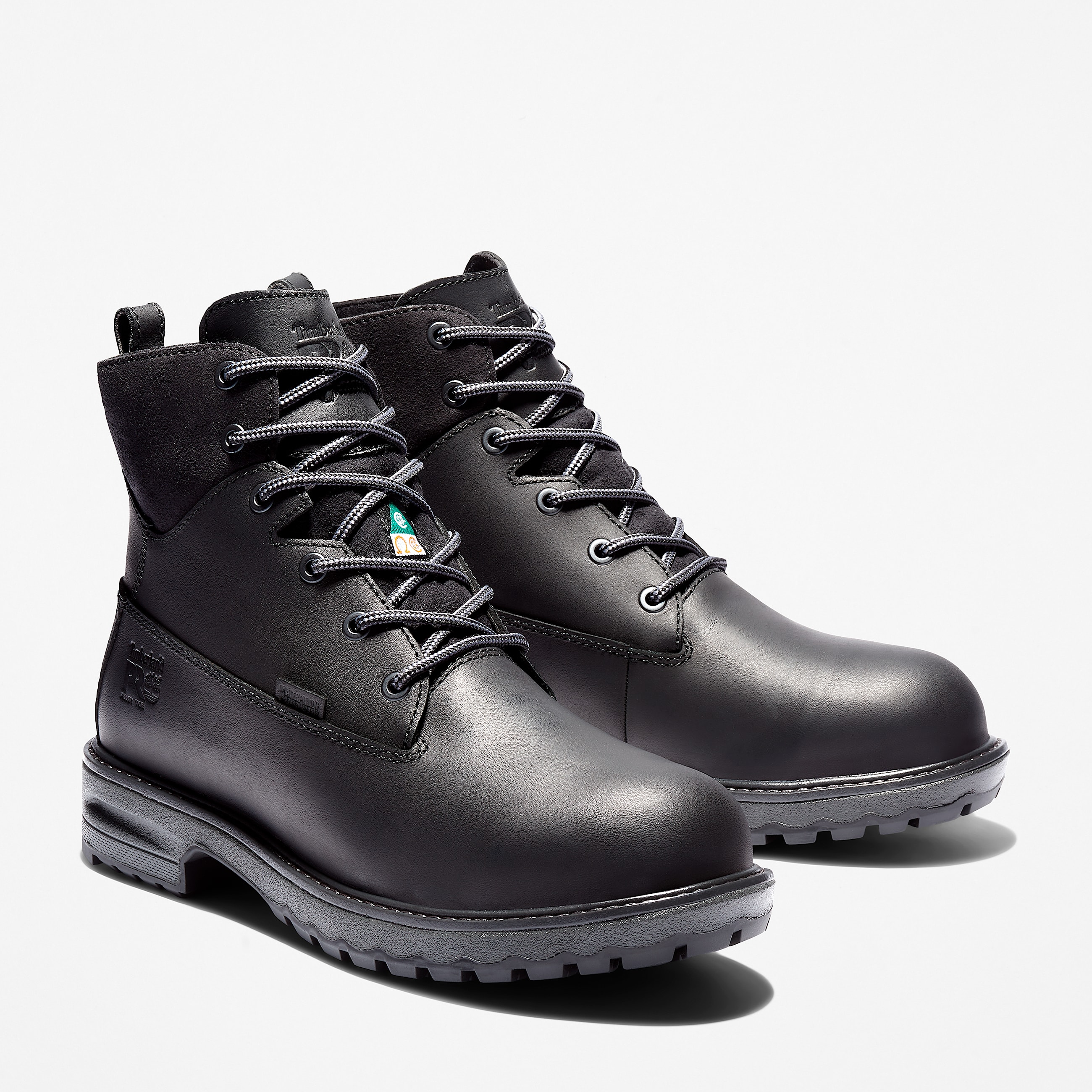 Womens Hightower 6 Alloy Toe Waterproof Work Boot TBL Black FullGrain Leather ALT4