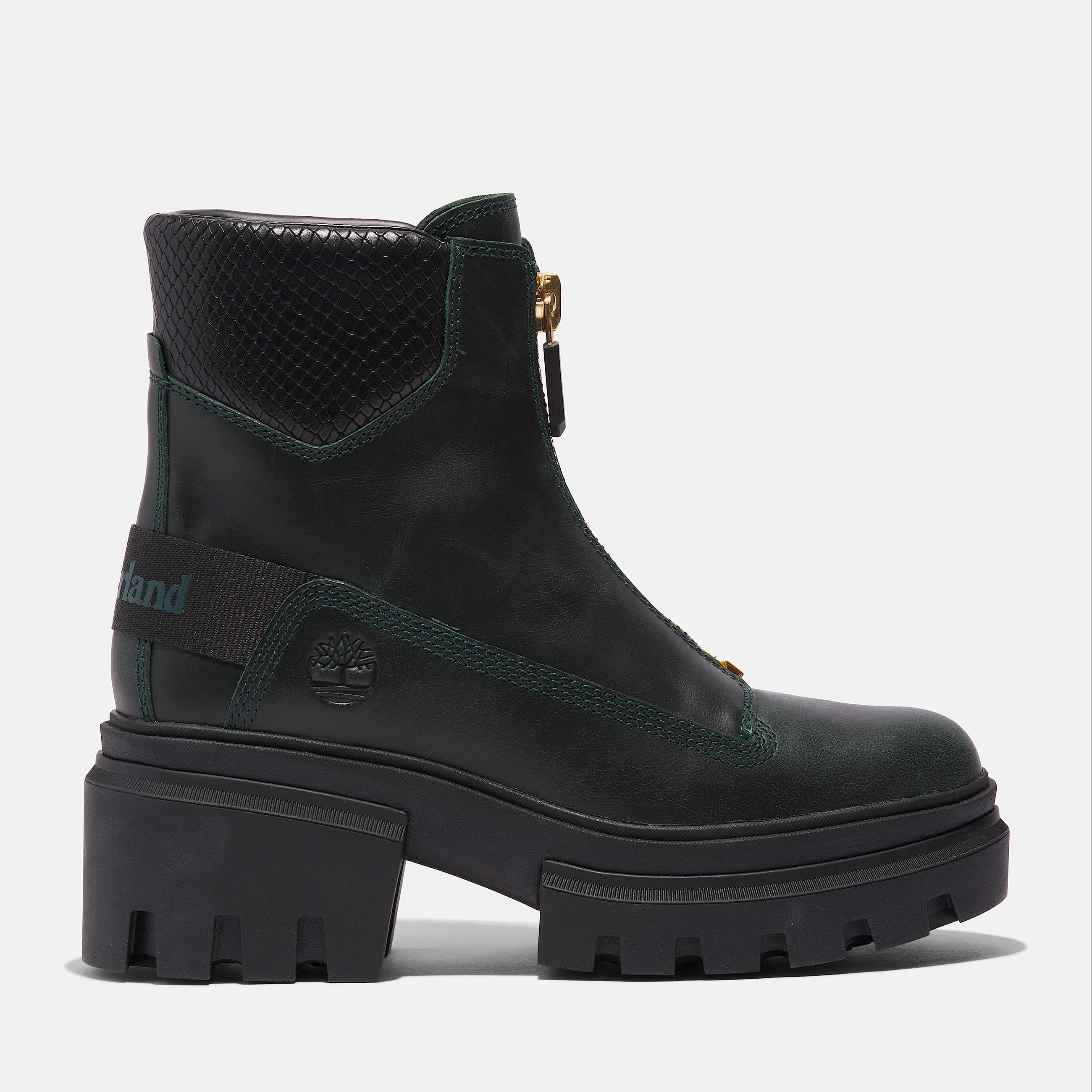 Womens Everleigh FrontZip Boot TBL Dark Green FullGrain HERO