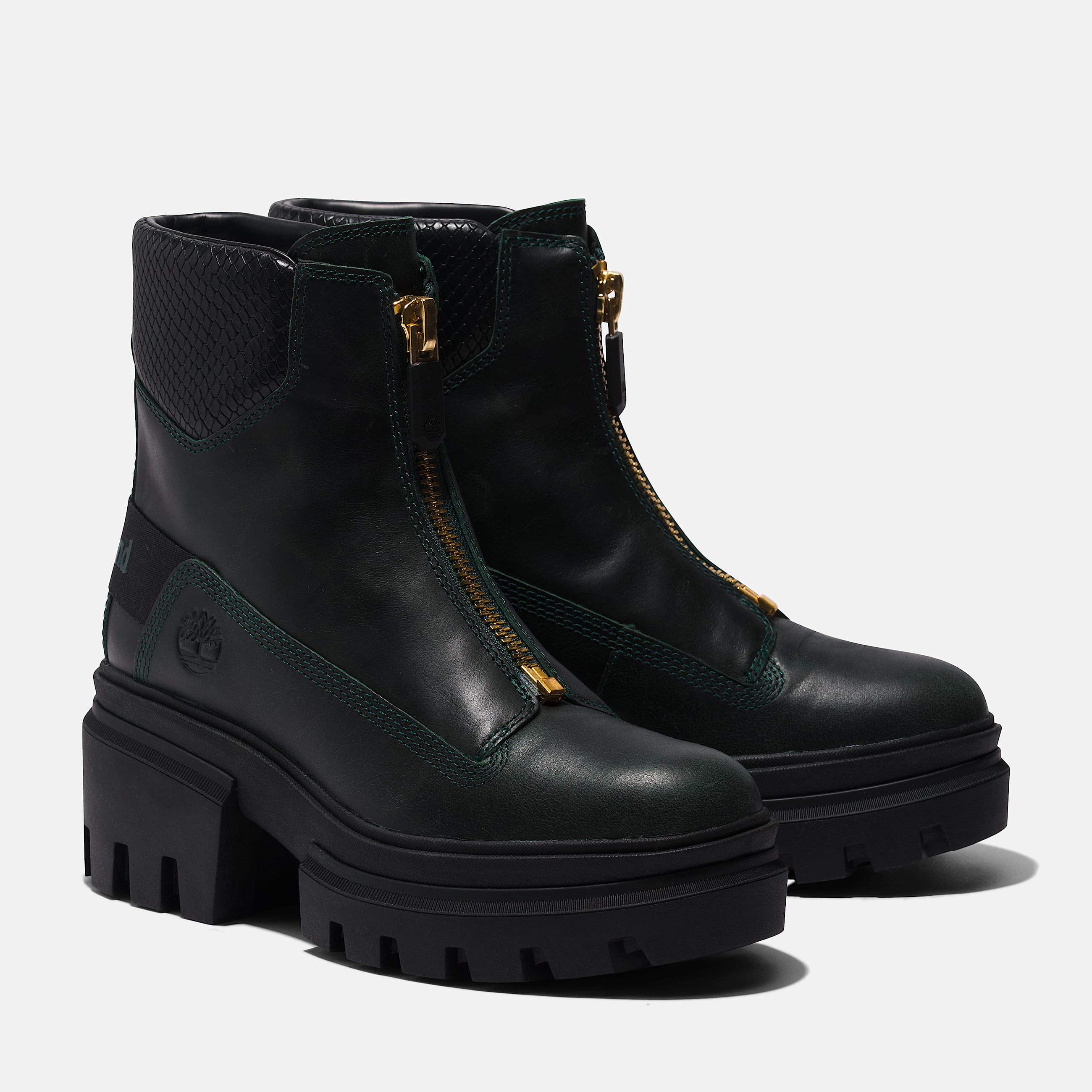 Womens Everleigh FrontZip Boot TBL Dark Green FullGrain ALT4