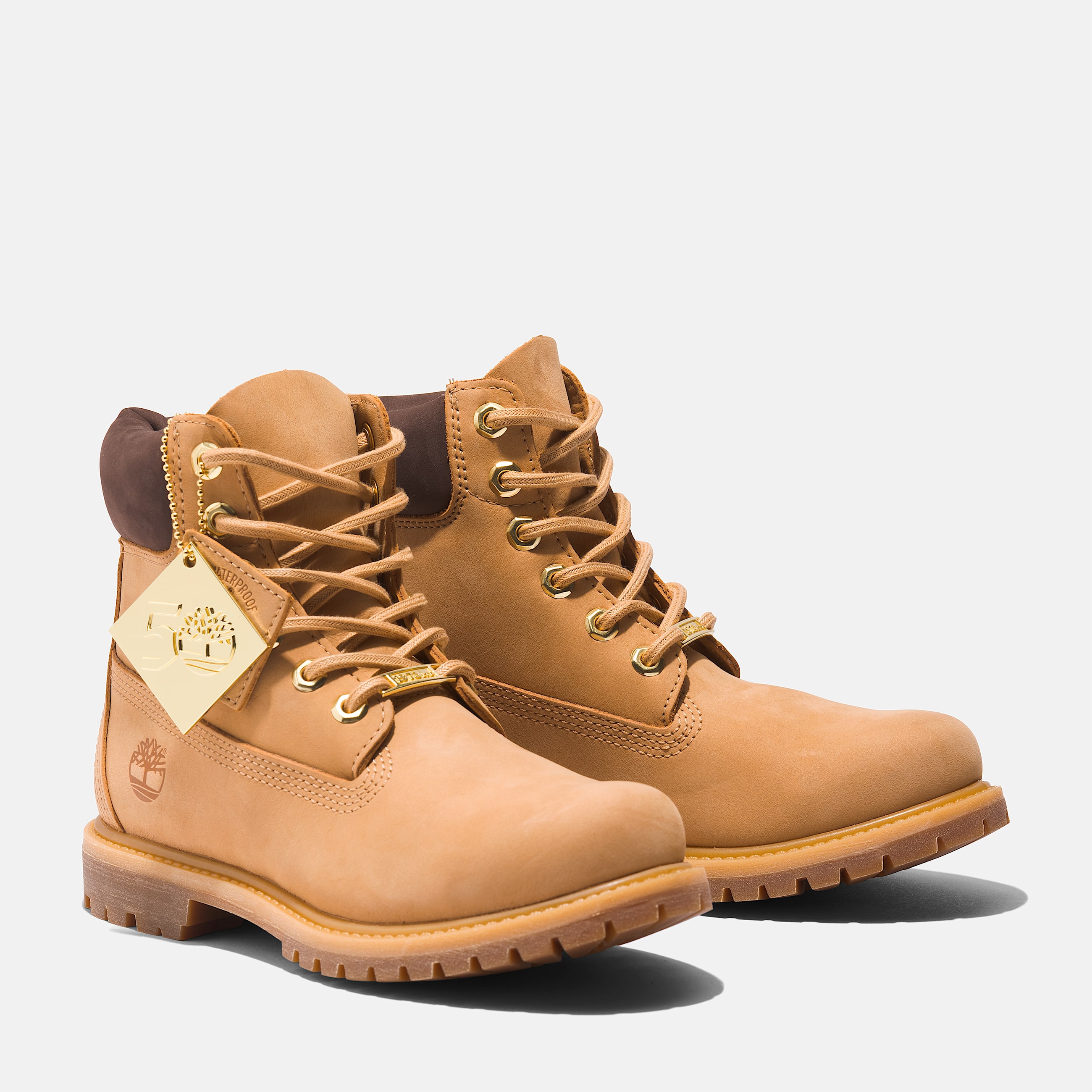 Womens Timberland 50th Edition Butters 6Inch Waterproof Boot TBL Light Beige Nubuck ALT4