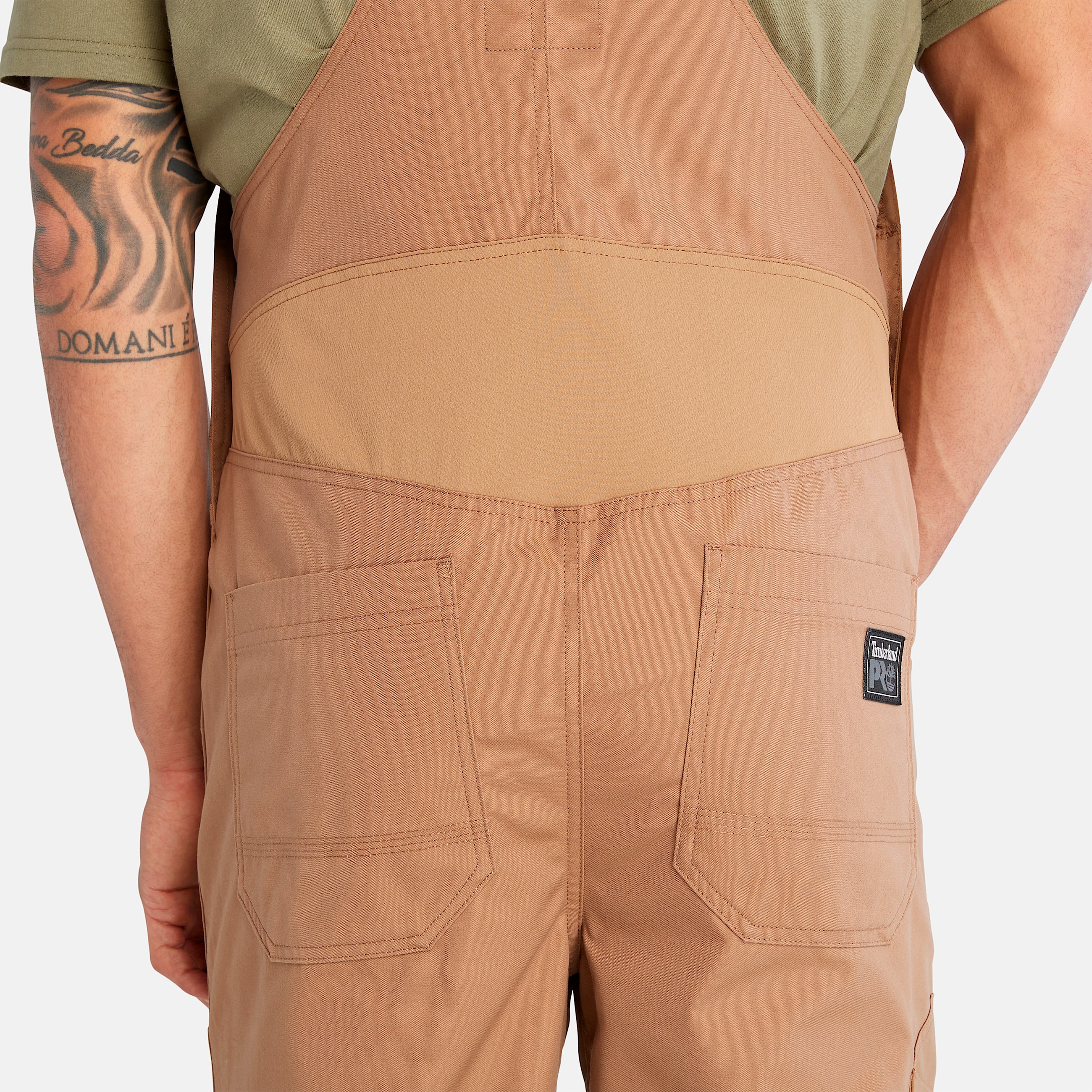 Mens Timberland PRO Morphix Athletic Flex Carpenter Bib Overall TBL Dark Wheat ALT7