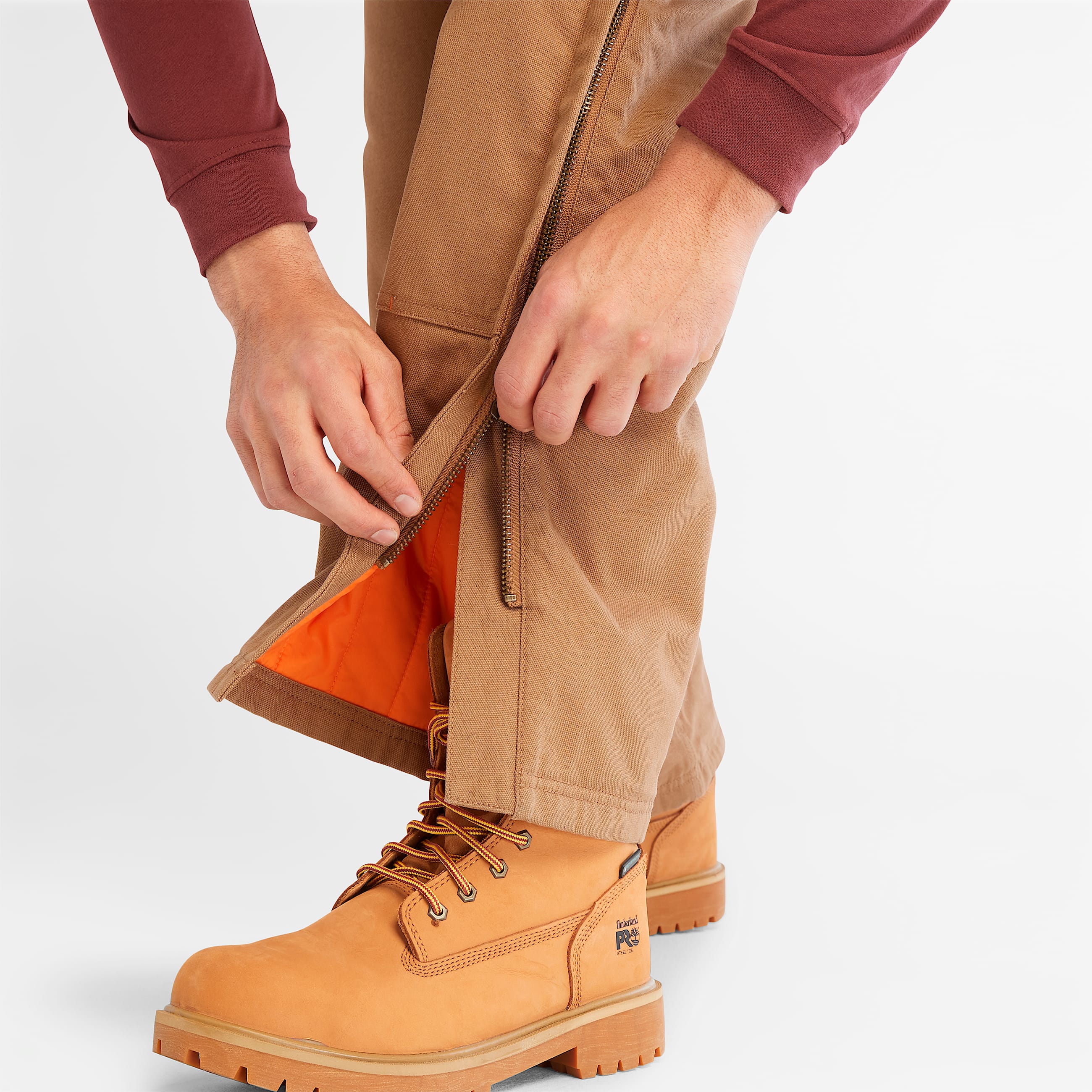 Mens Timberland PRO Gritman Insulated Bib Overall TBL Dark Wheat ALT4