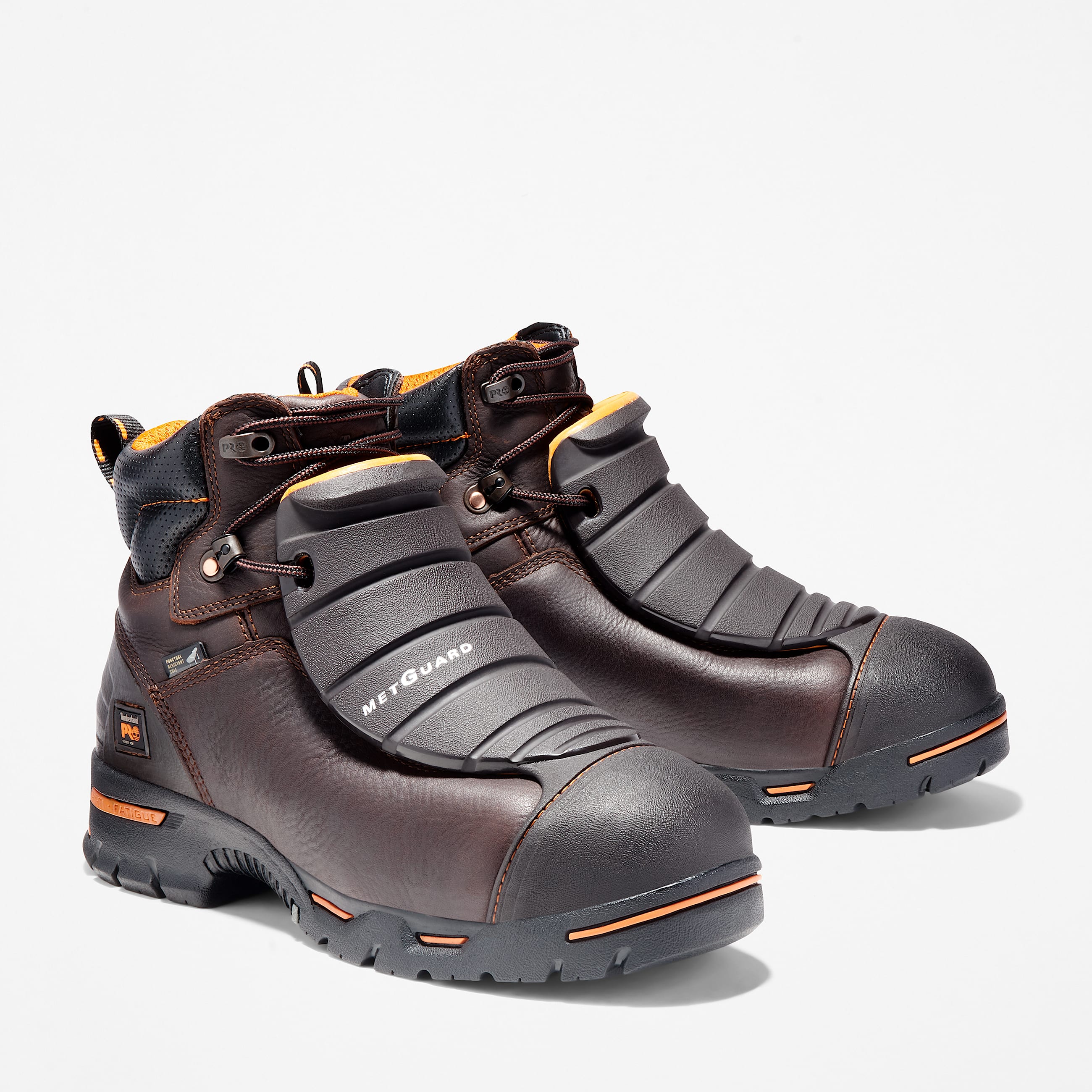 Botas de trabajo Endurance Met Guard steel toe para hombre TBL Piel plena flor marrn oscuro ALT4