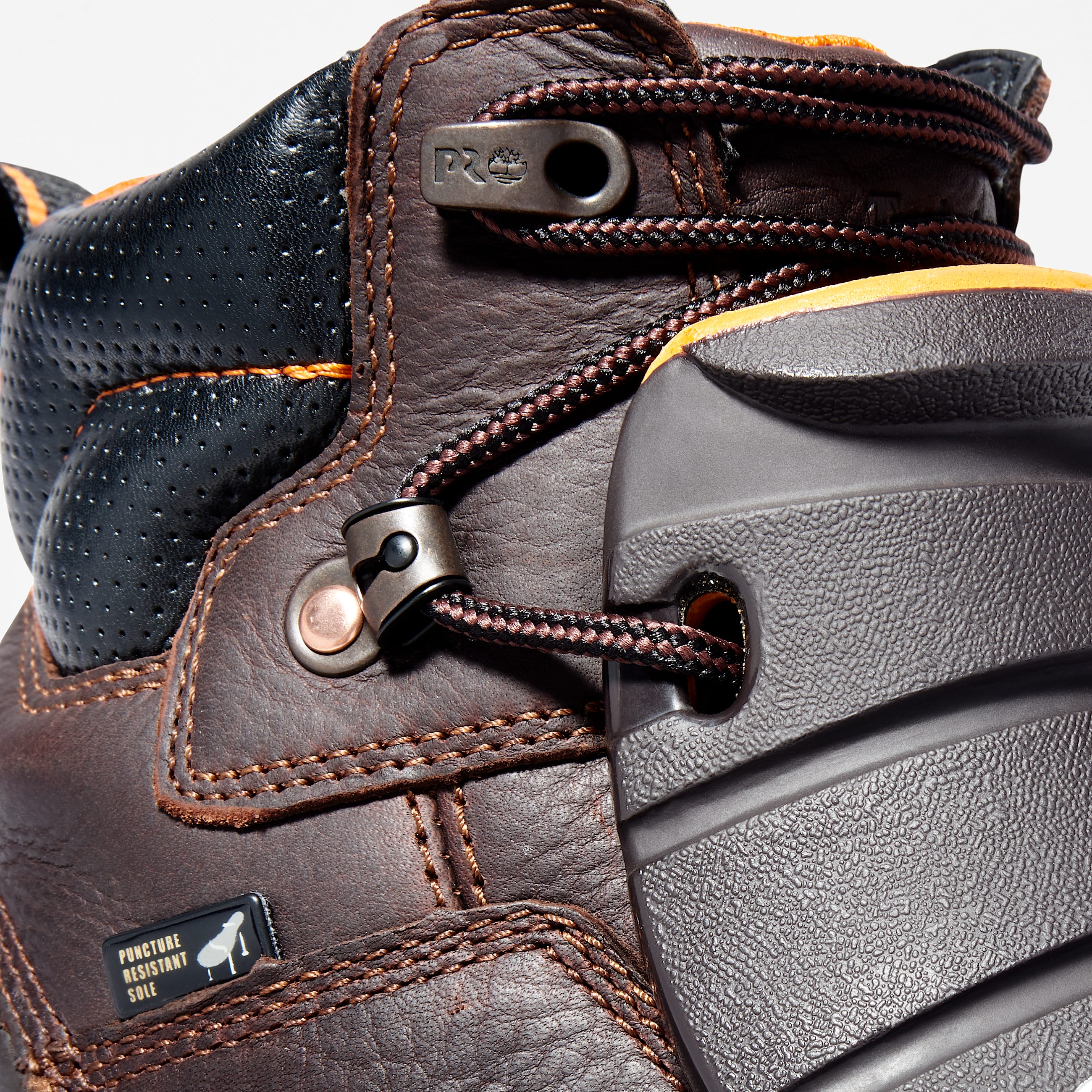 Botas de trabajo Endurance Met Guard steel toe para hombre TBL Piel plena flor marrn oscuro ALT6