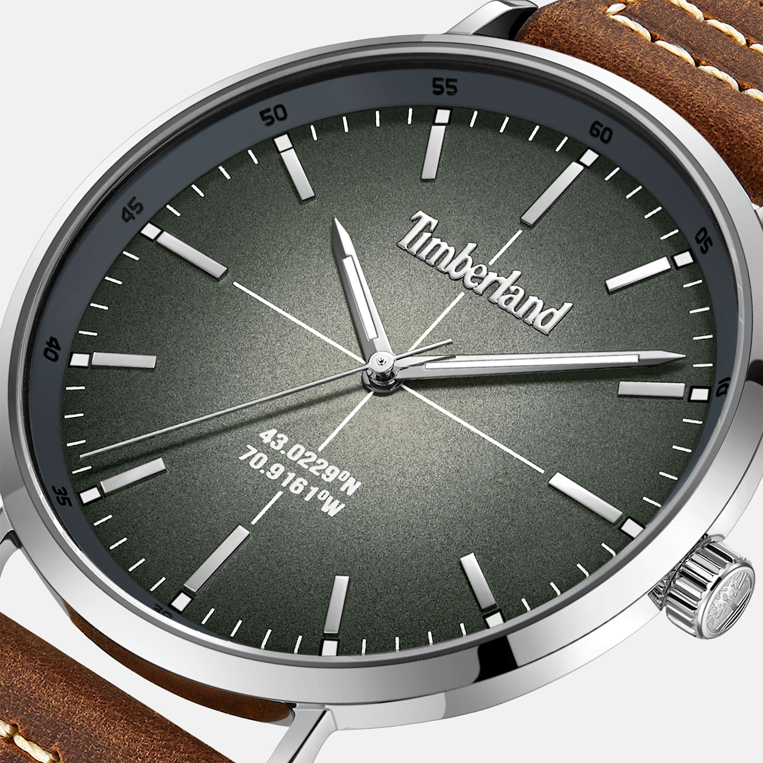 Mens Rangeley Watch TBL Grey FaceBrown Band ALT4