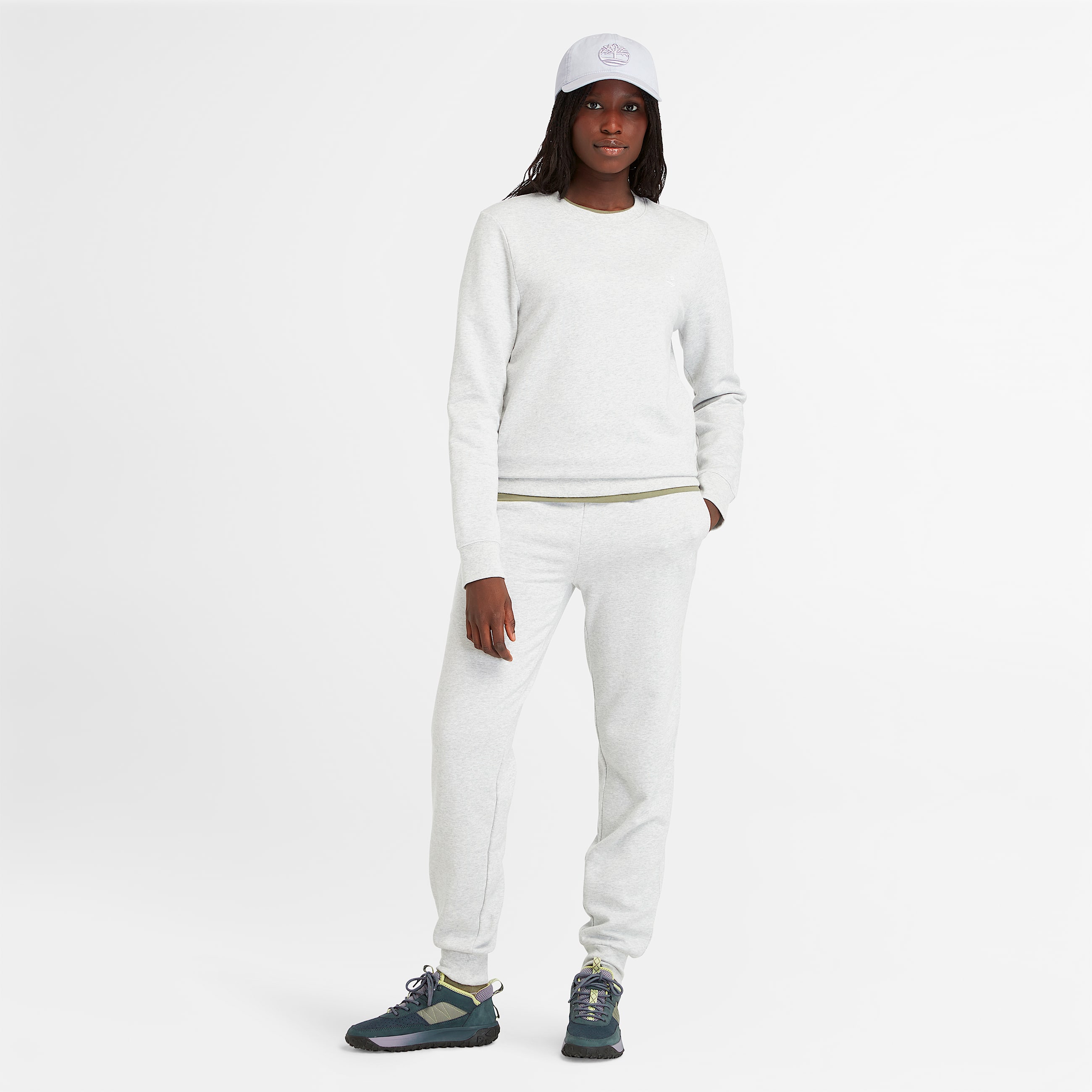 Womens Exeter River Brushed Back Jogger Pant TBL Light Grey Melange ALT1