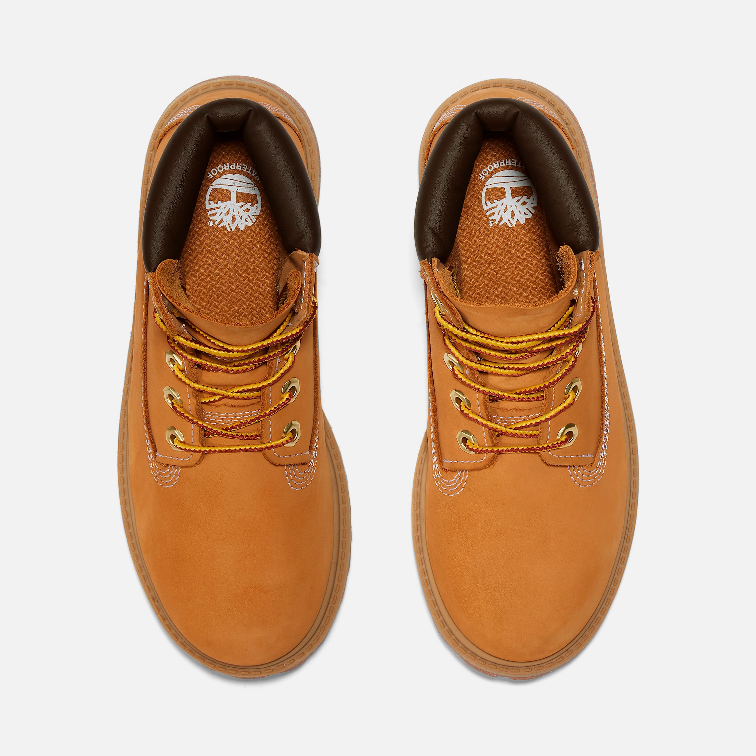 Junior Timberland Premium 6Inch Waterproof Boot TBL Wheat Nubuck ALT2