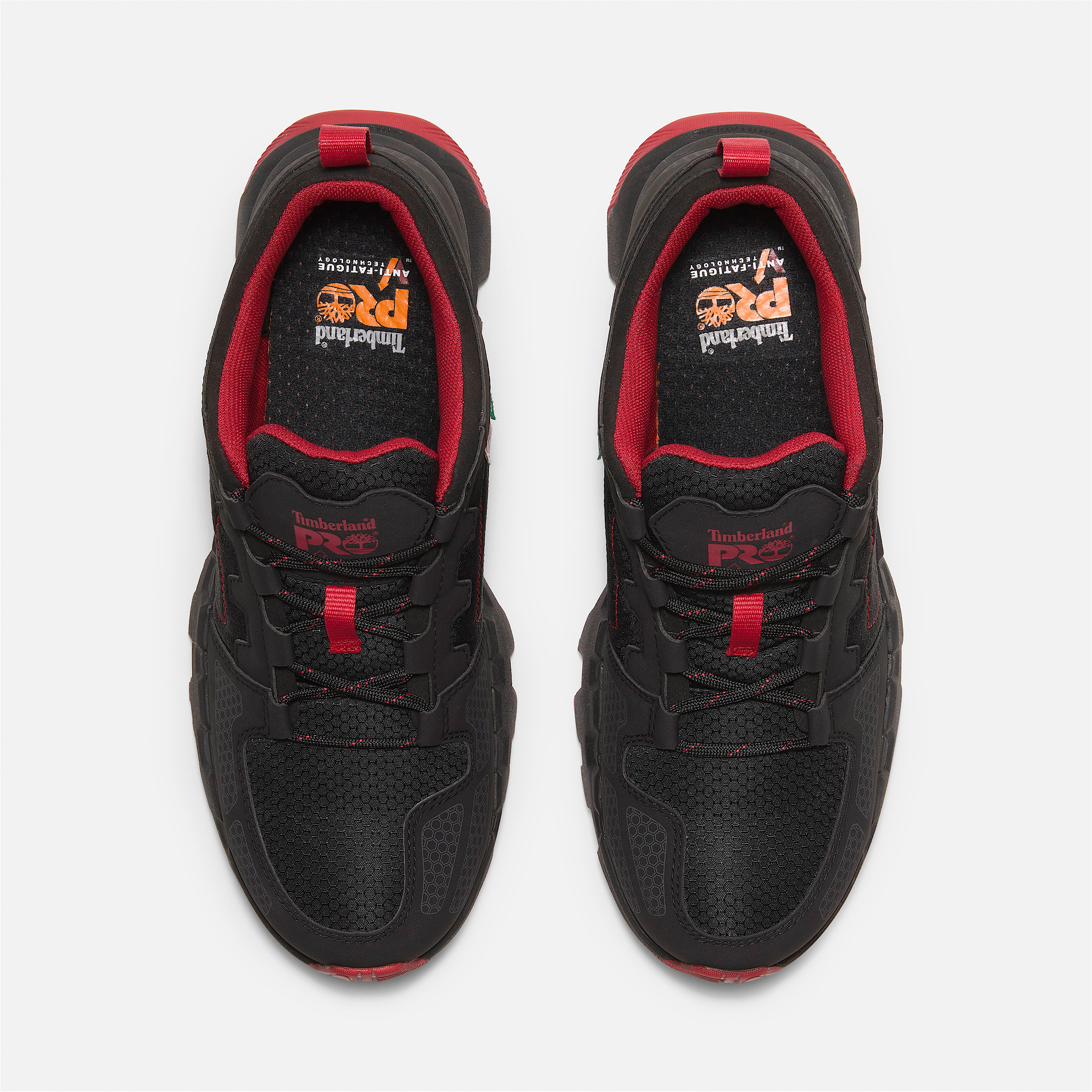Mens Timberland PRO Powertrain EV CompToe Work Sneaker TBL BlackRed ALT2