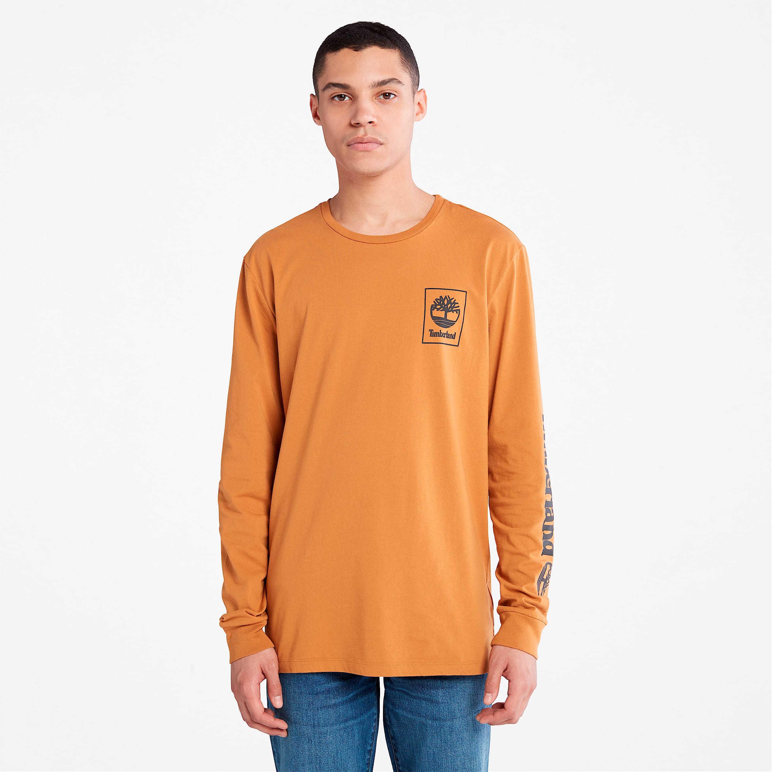 Mens Logo LongSleeve TShirt TBL WheatBlack HERO
