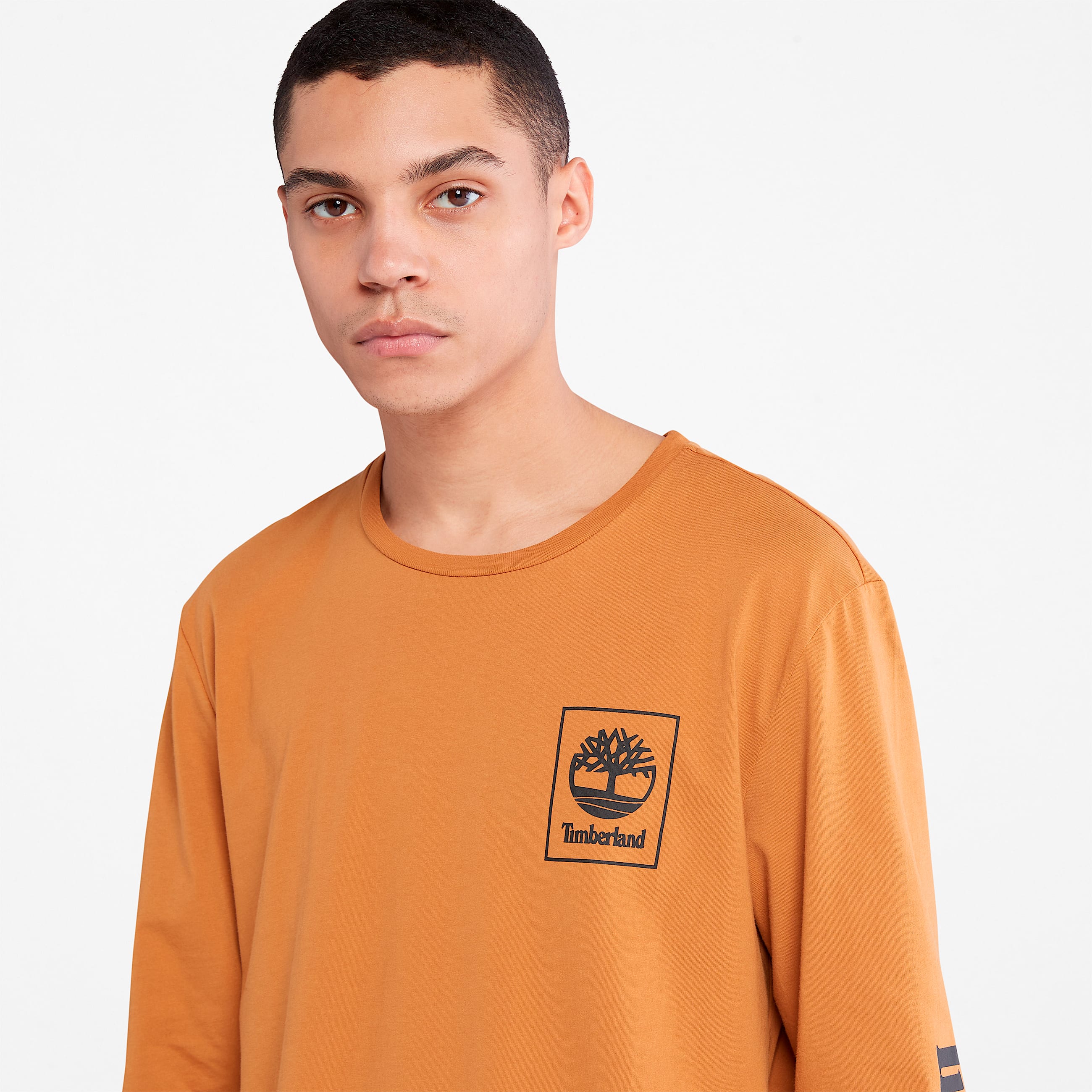Mens Logo LongSleeve TShirt TBL WheatBlack ALT4