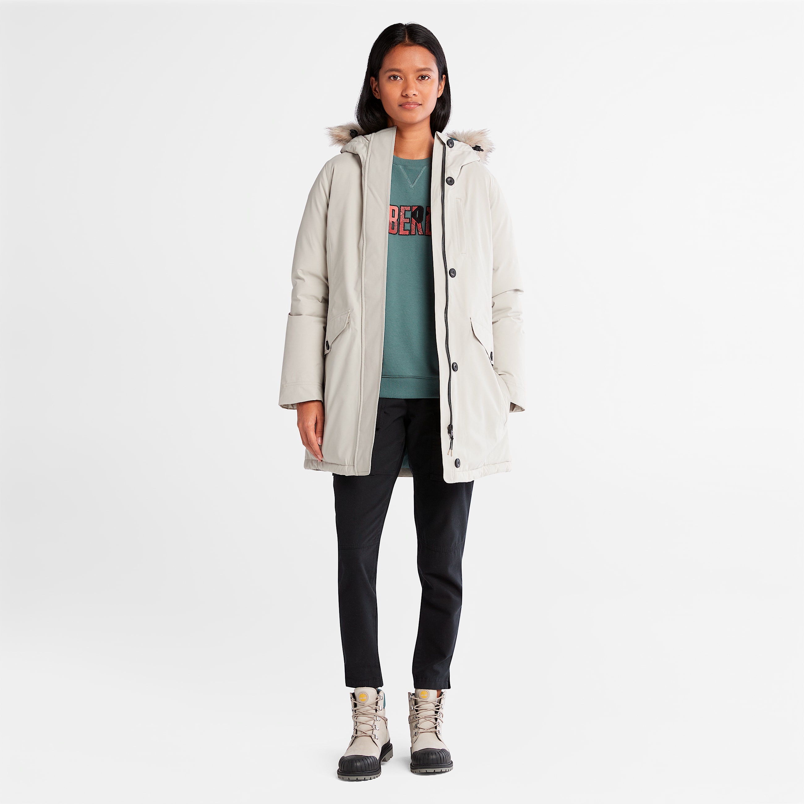 Womens Essential Waterproof Parka TBL Taupe ALT2