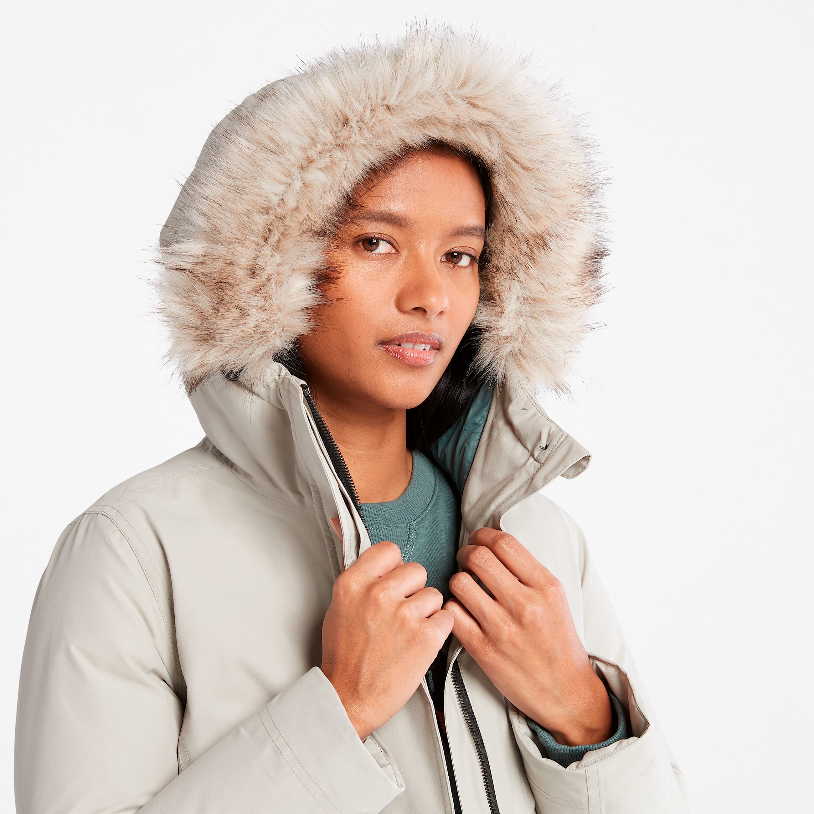 Womens Essential Waterproof Parka TBL Taupe ALT5