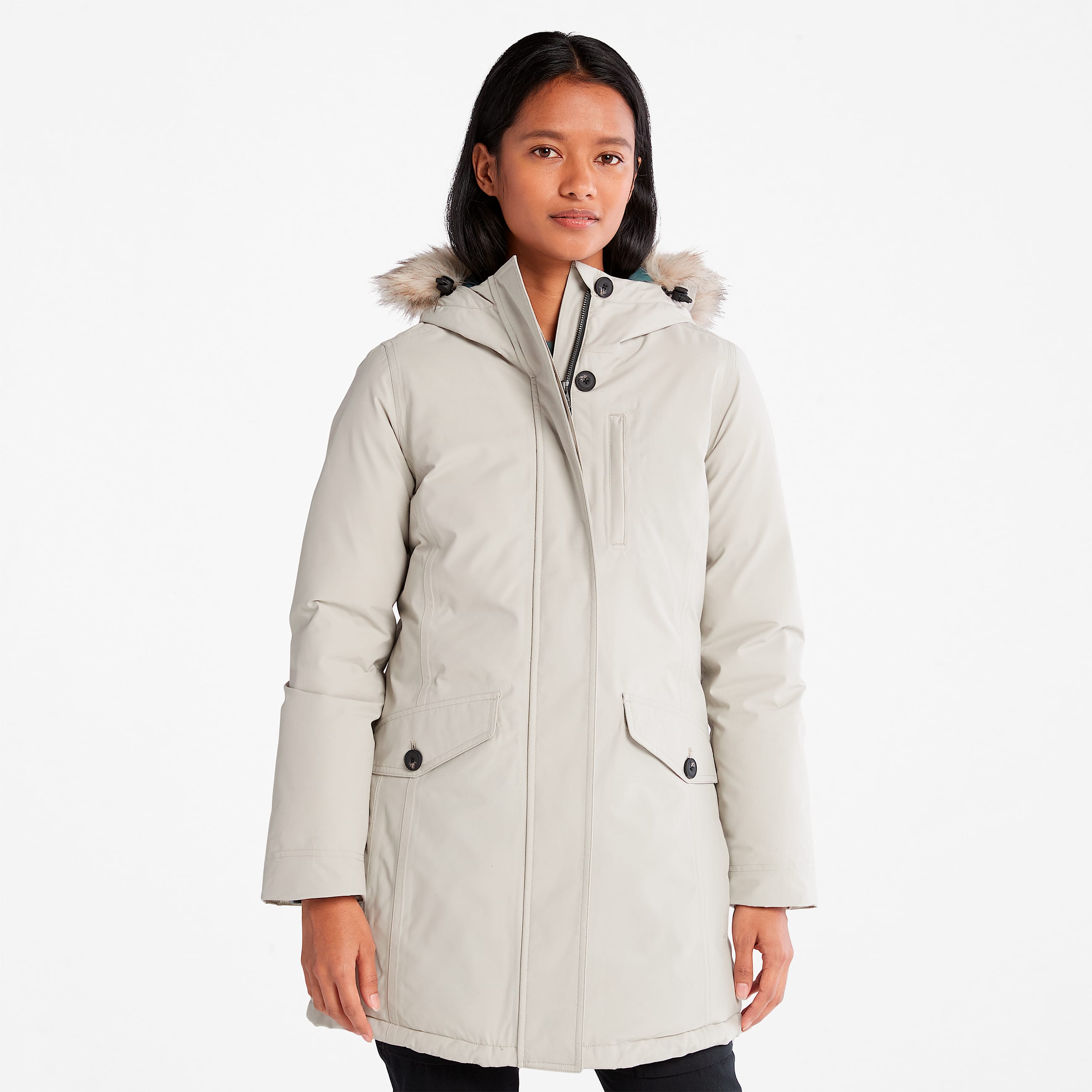 Womens Essential Waterproof Parka TBL Taupe HERO