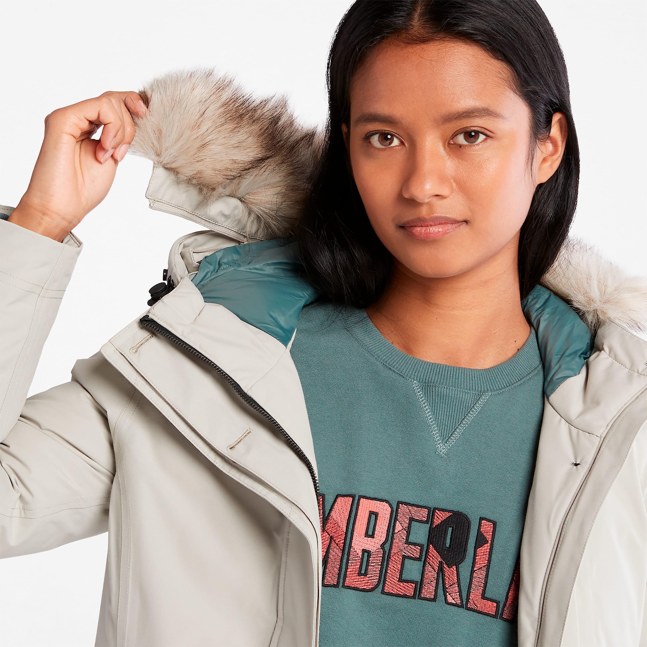 Womens Essential Waterproof Parka TBL Taupe ALT7