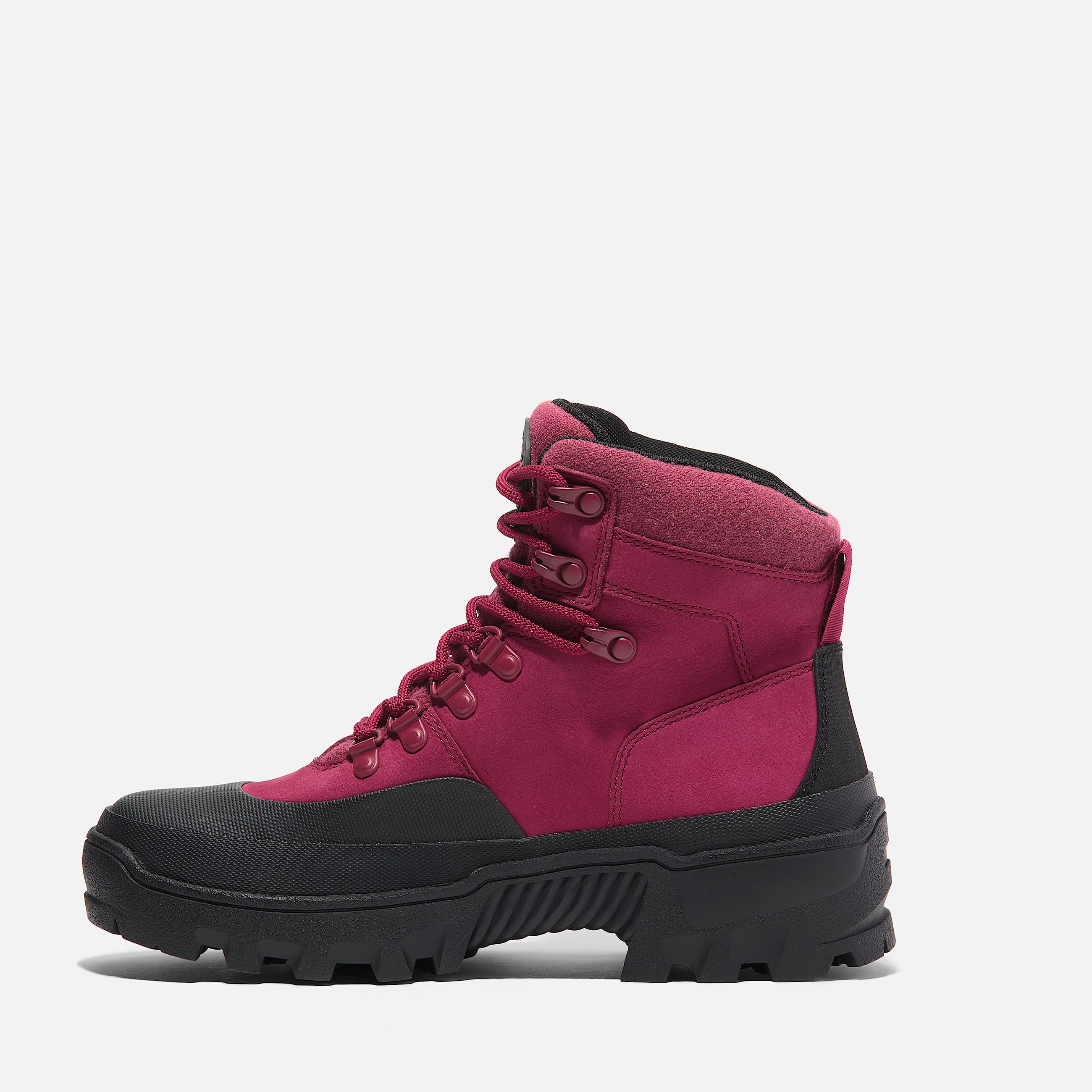 Womens Vibram Mid LaceUp Waterproof Boot TBL Dark Pink Nubuck ALT6