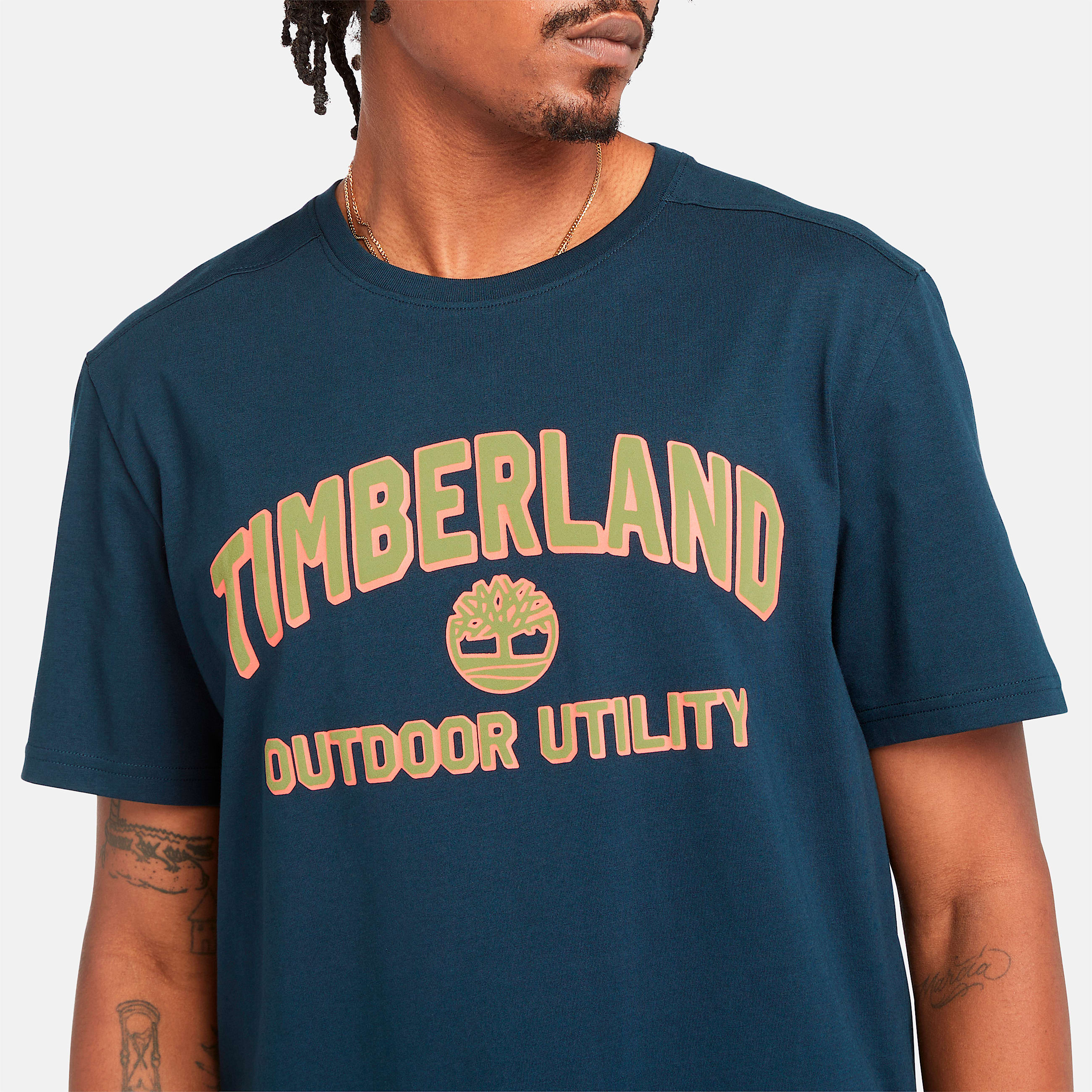 Tshirt tout usage  imprim dinspiration plein air pour hommes TBL Saphir fonc ALT2