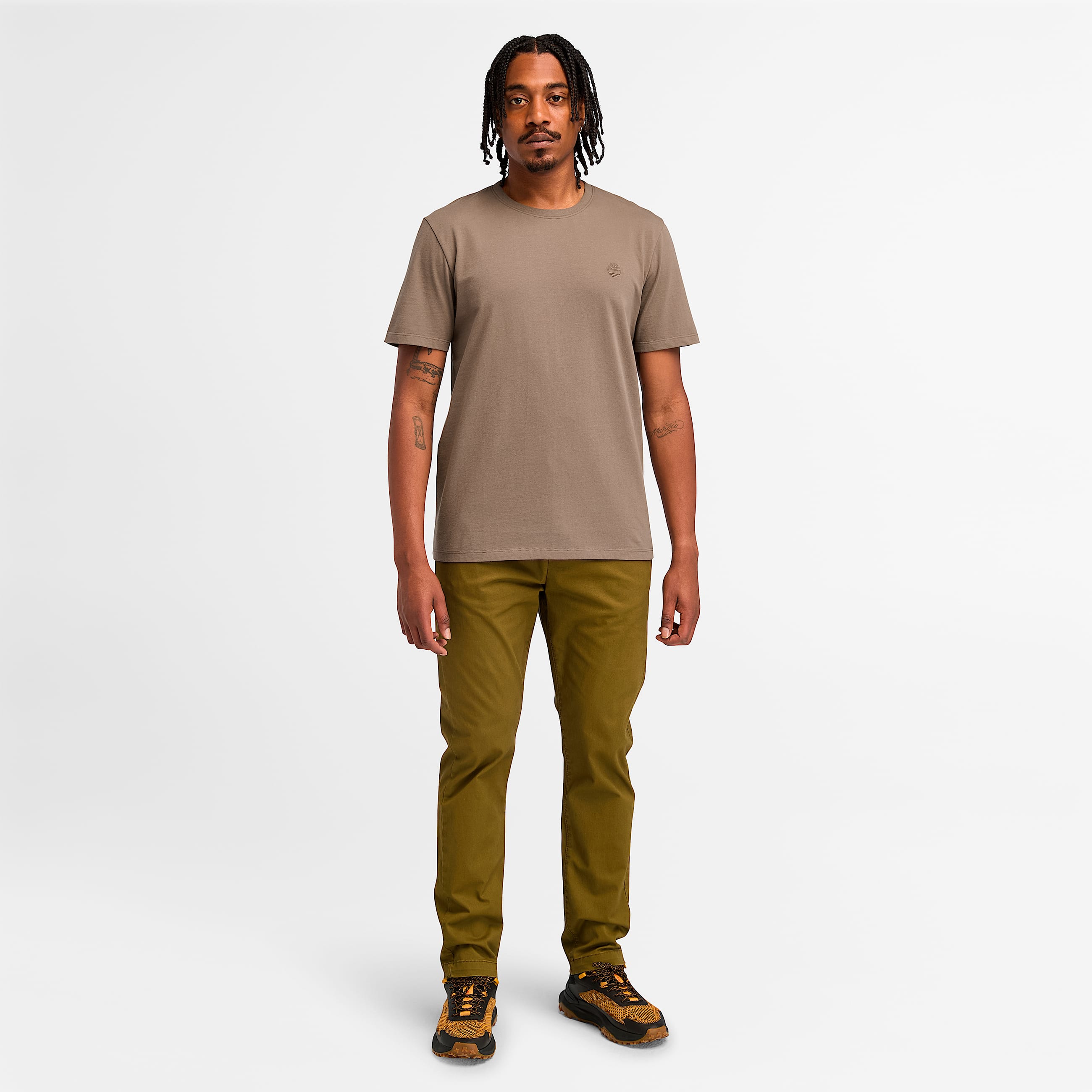 Mens Oyster River ShortSleeve TShirt TBL Medium Brown ALT1