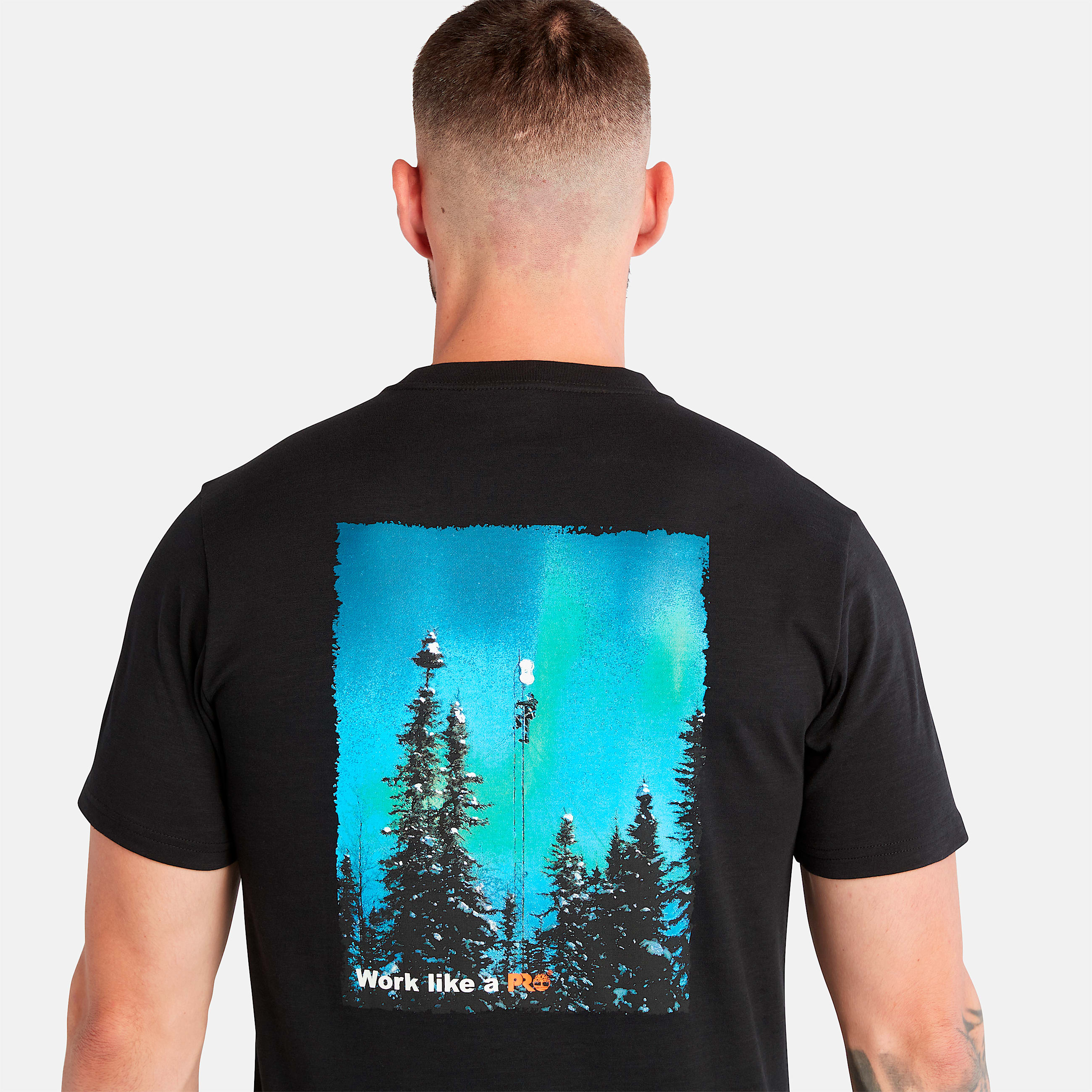 Mens Timberland PRO Core Lights Graphic TShirt TBL Black ALT3