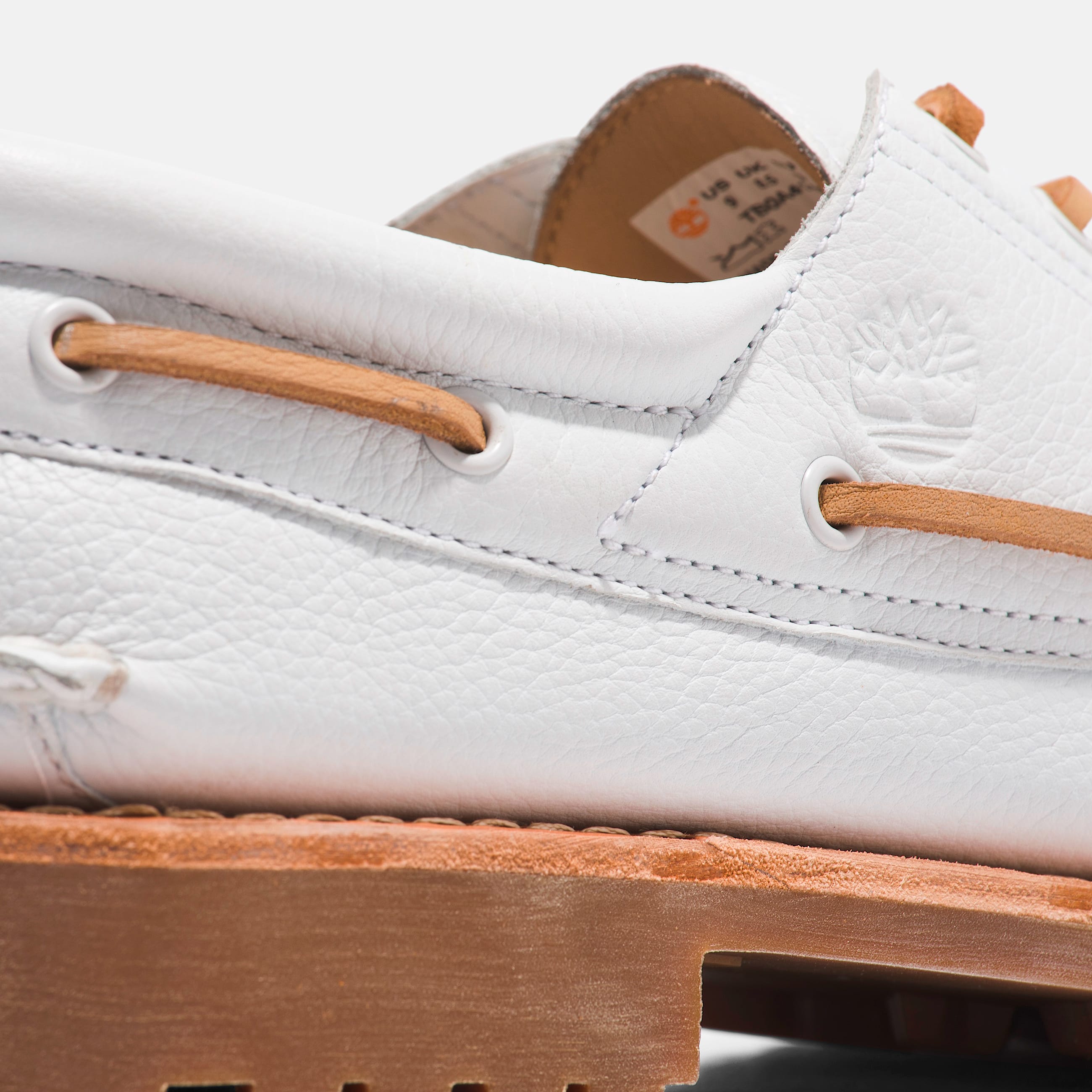 Mens Timberland Authentics 3Eye Boat Shoe TBL White FullGrain ALT7