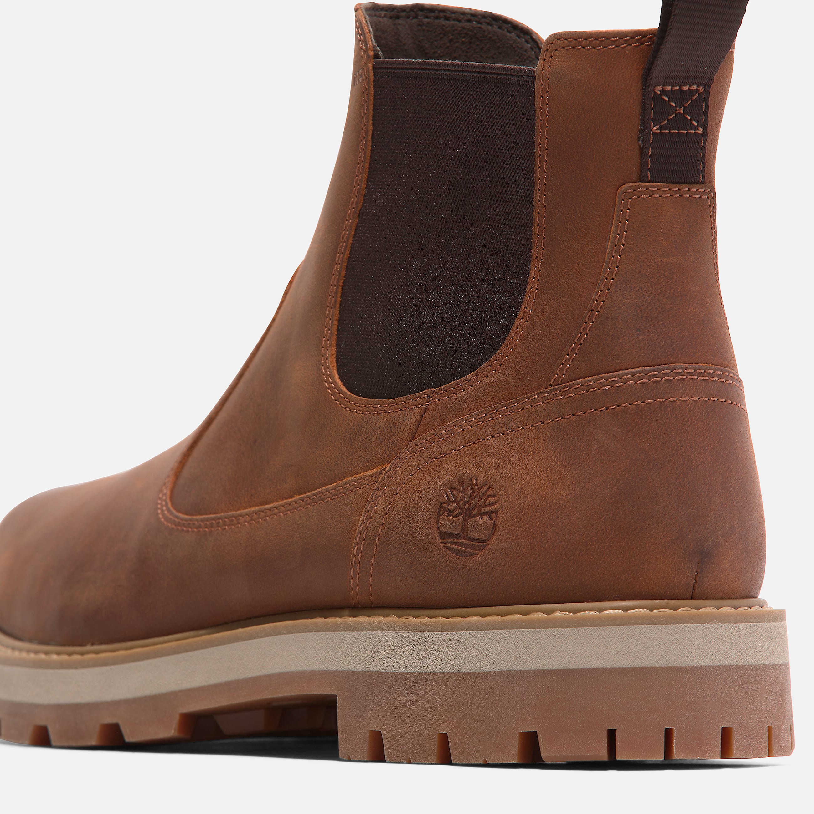 Men's Britton Road Mid Chelsea Boots - Rust Full-Grain | Timberland US