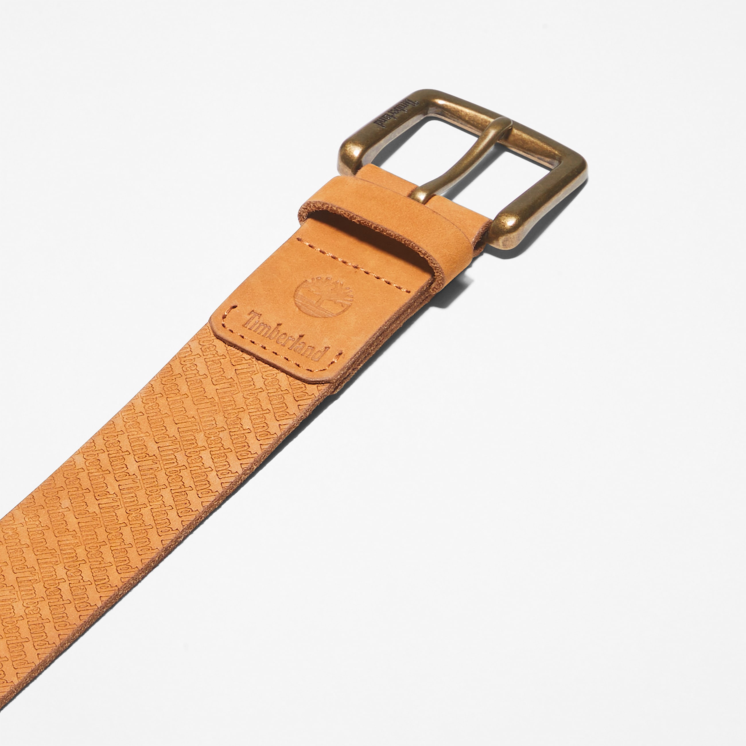 Mens 38MM Timberland Repeat Logo Belt TBL Wheat ALT1