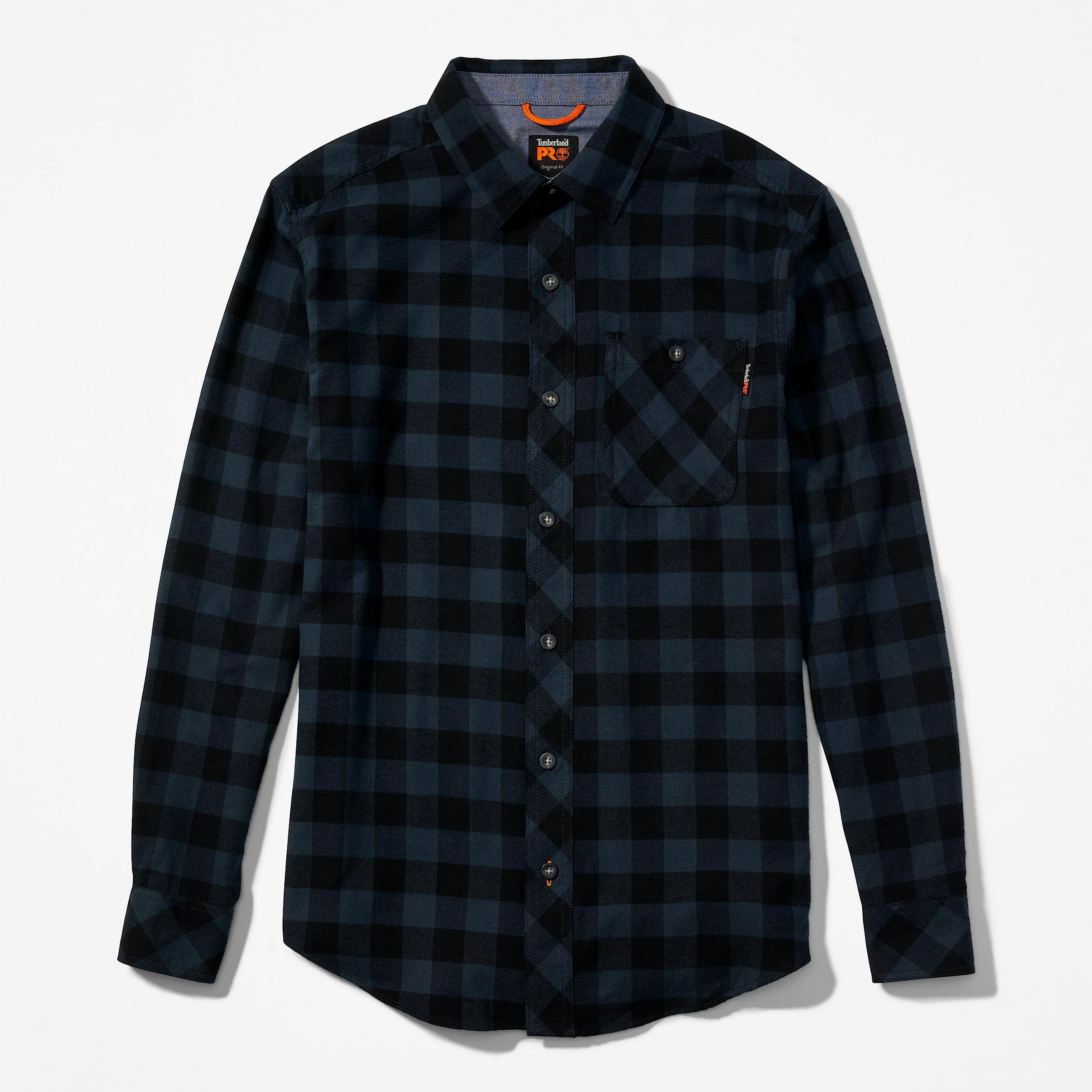 Mens Woodfort Midweight Flannel Work Shirt TBL Navy Buffalo Check ALT10