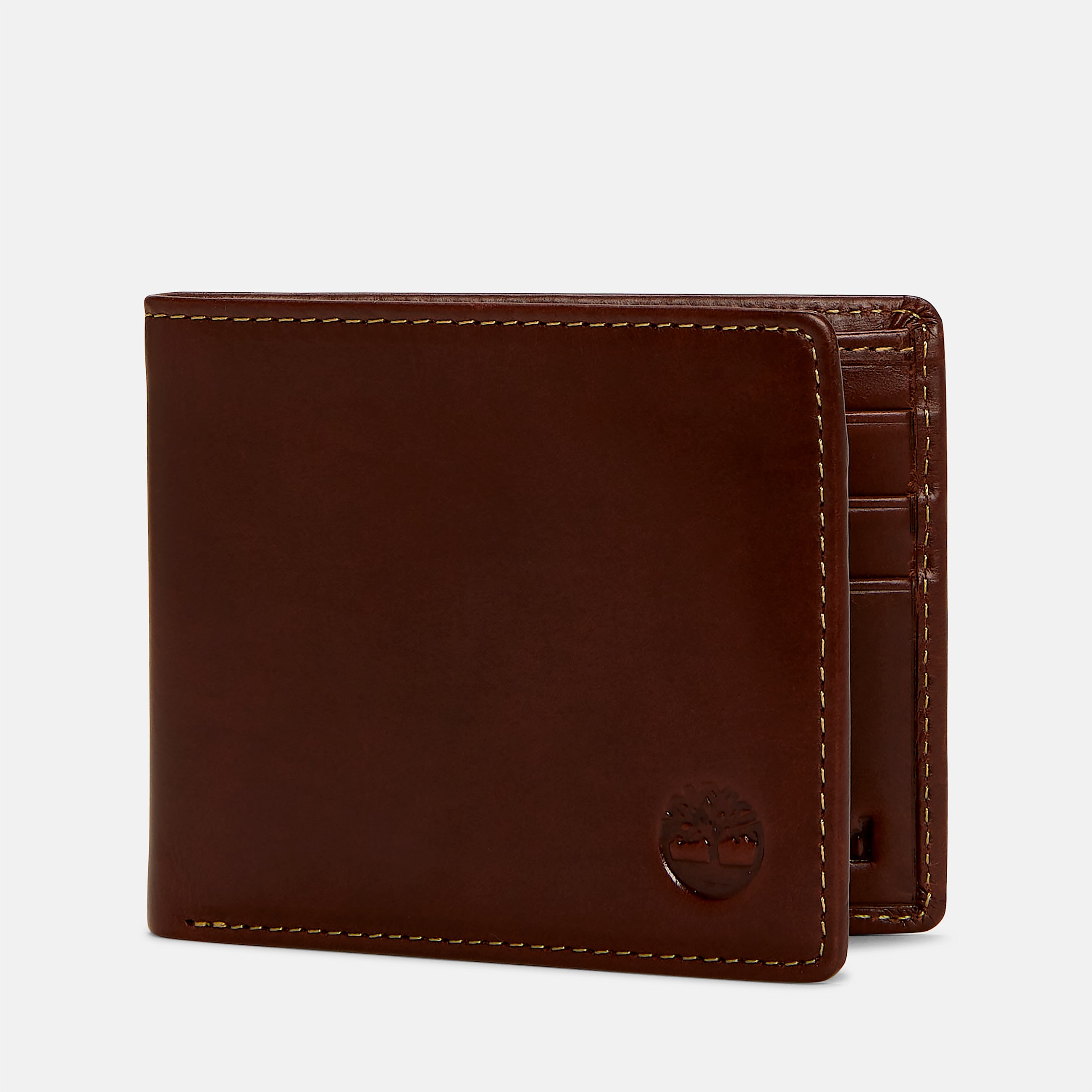 Mens Waxed Leather Passcase Wallet TBL Brown HERO