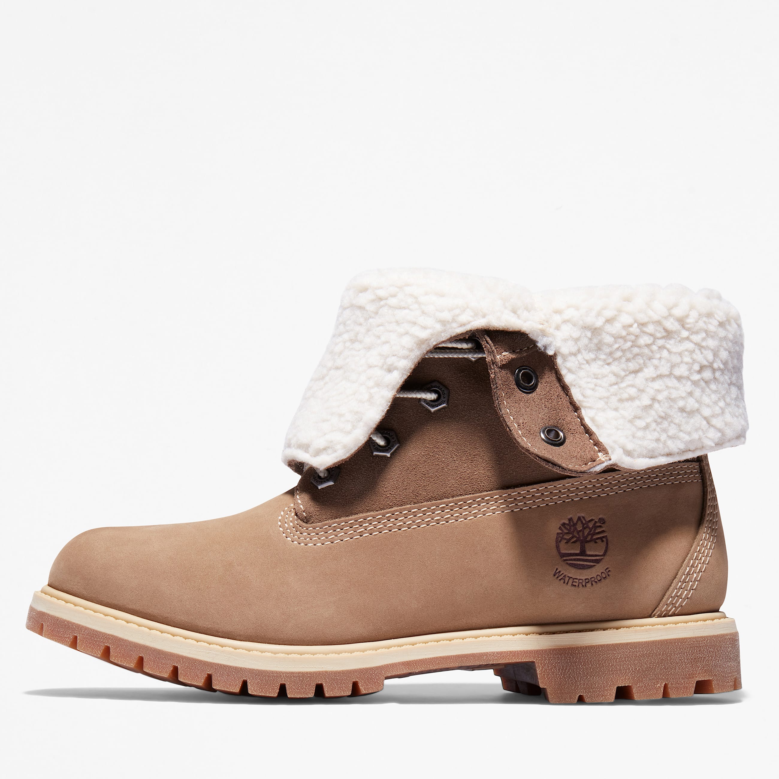 Womens Timberland Authentics Waterproof RollTop Boot TBL Light Brown Nubuck ALT7