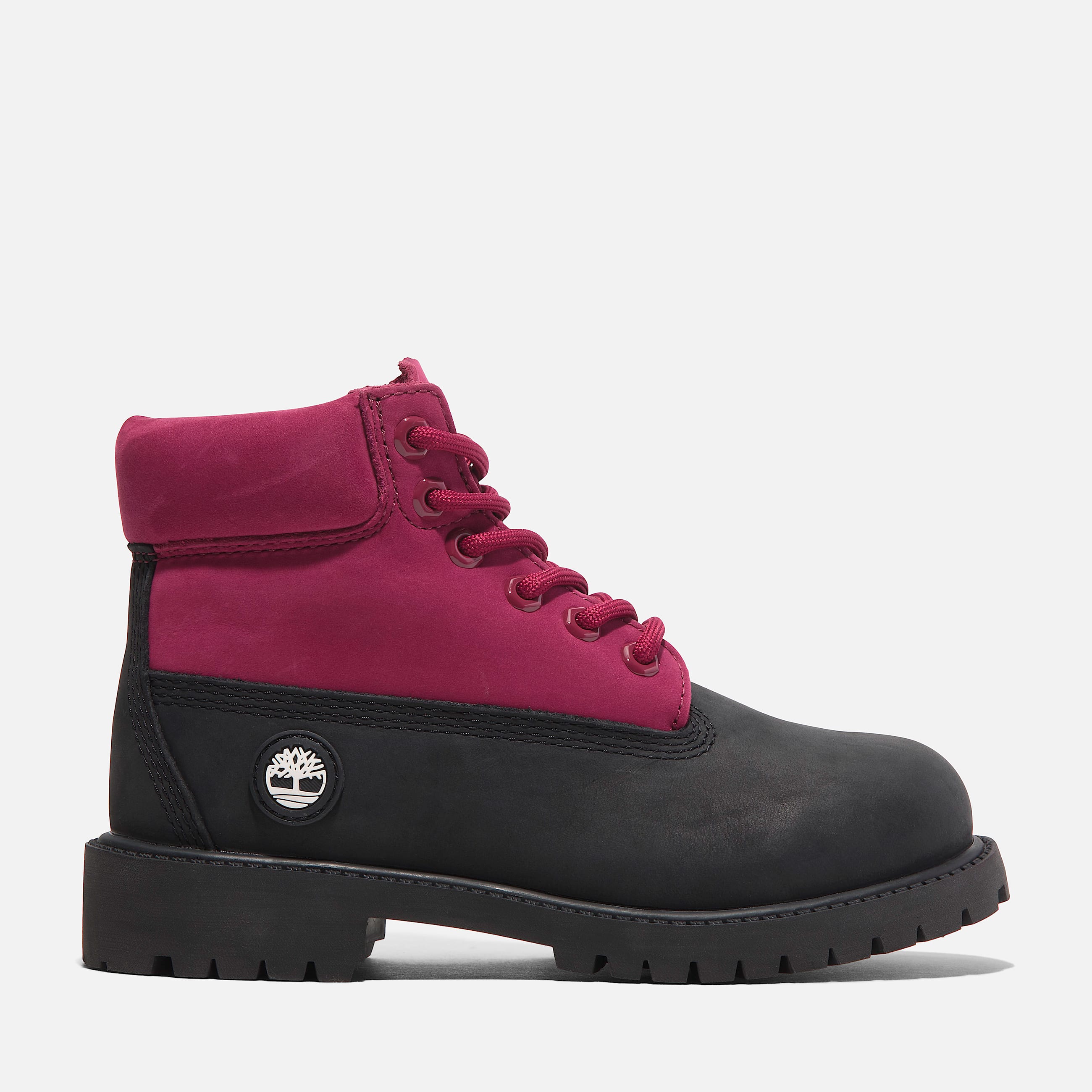 Youth Timberland® 6-Inch Waterproof Boots - Black/Pink | Timberland US