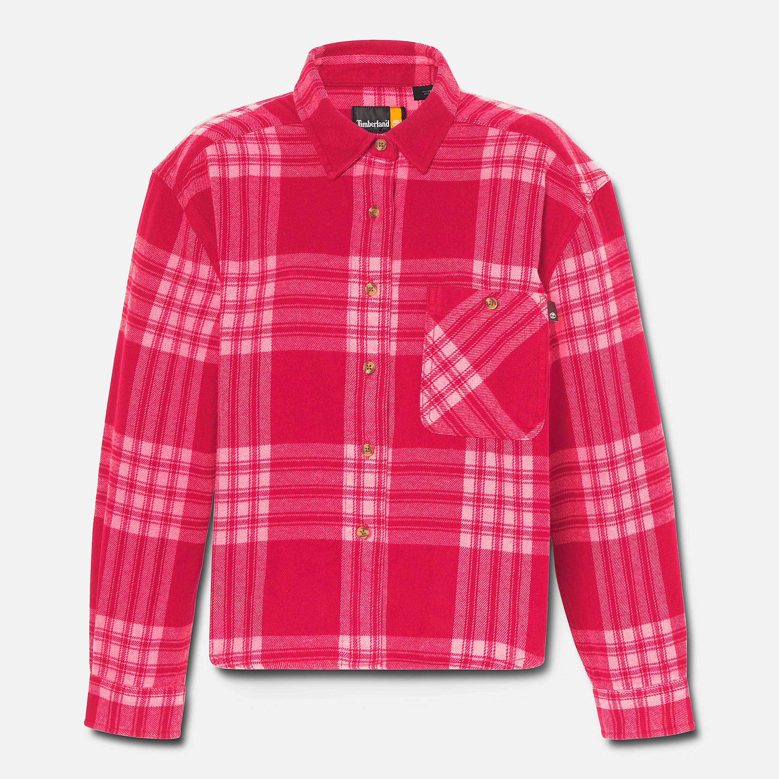 Womens Midweight Flannel Pocket Shirt TBL Beet Red ALT10