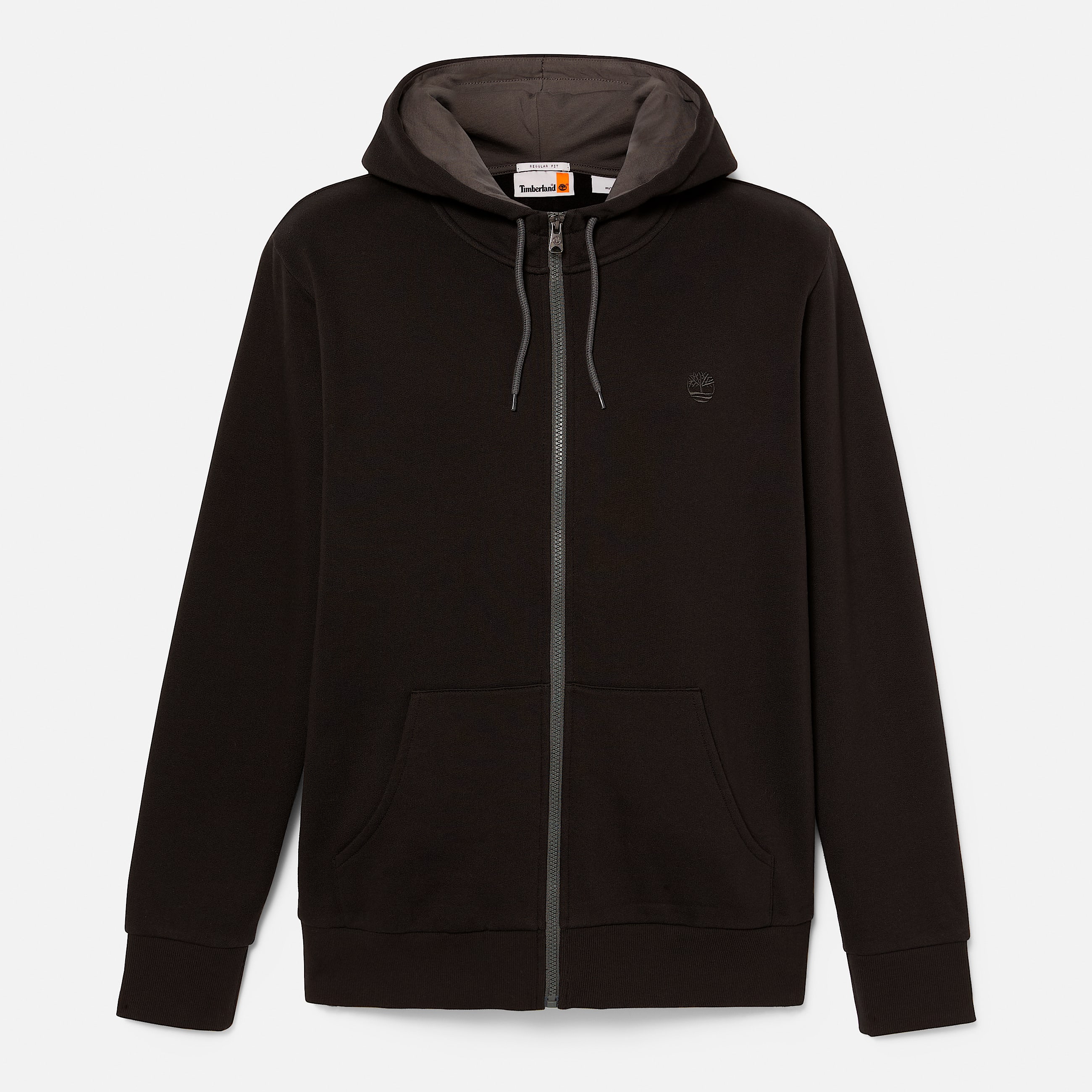 Mens Oyster River Brushed Back Zip Hoodie TBL Black ALT10