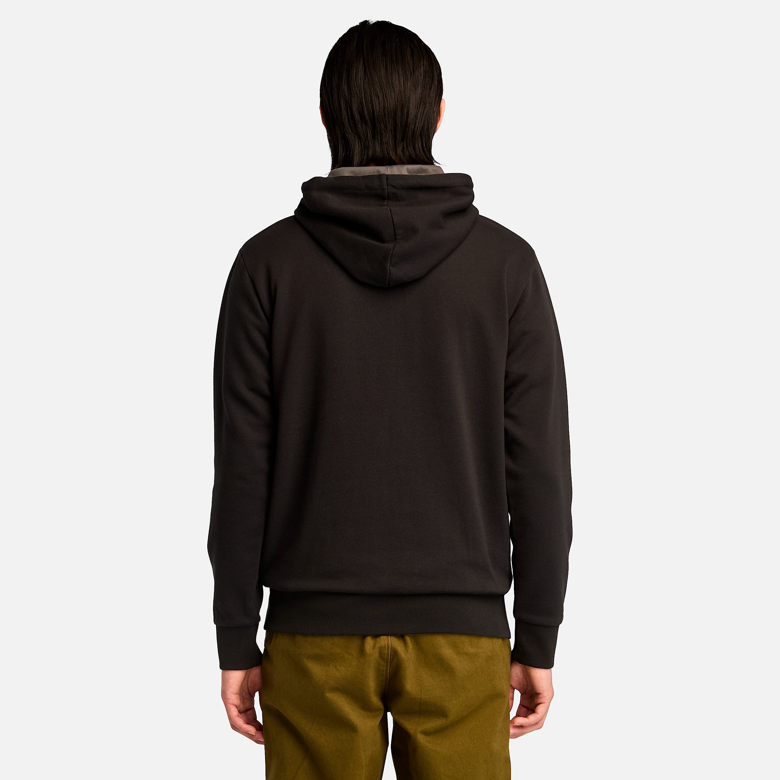 Mens Oyster River Brushed Back Zip Hoodie TBL Black ALT9