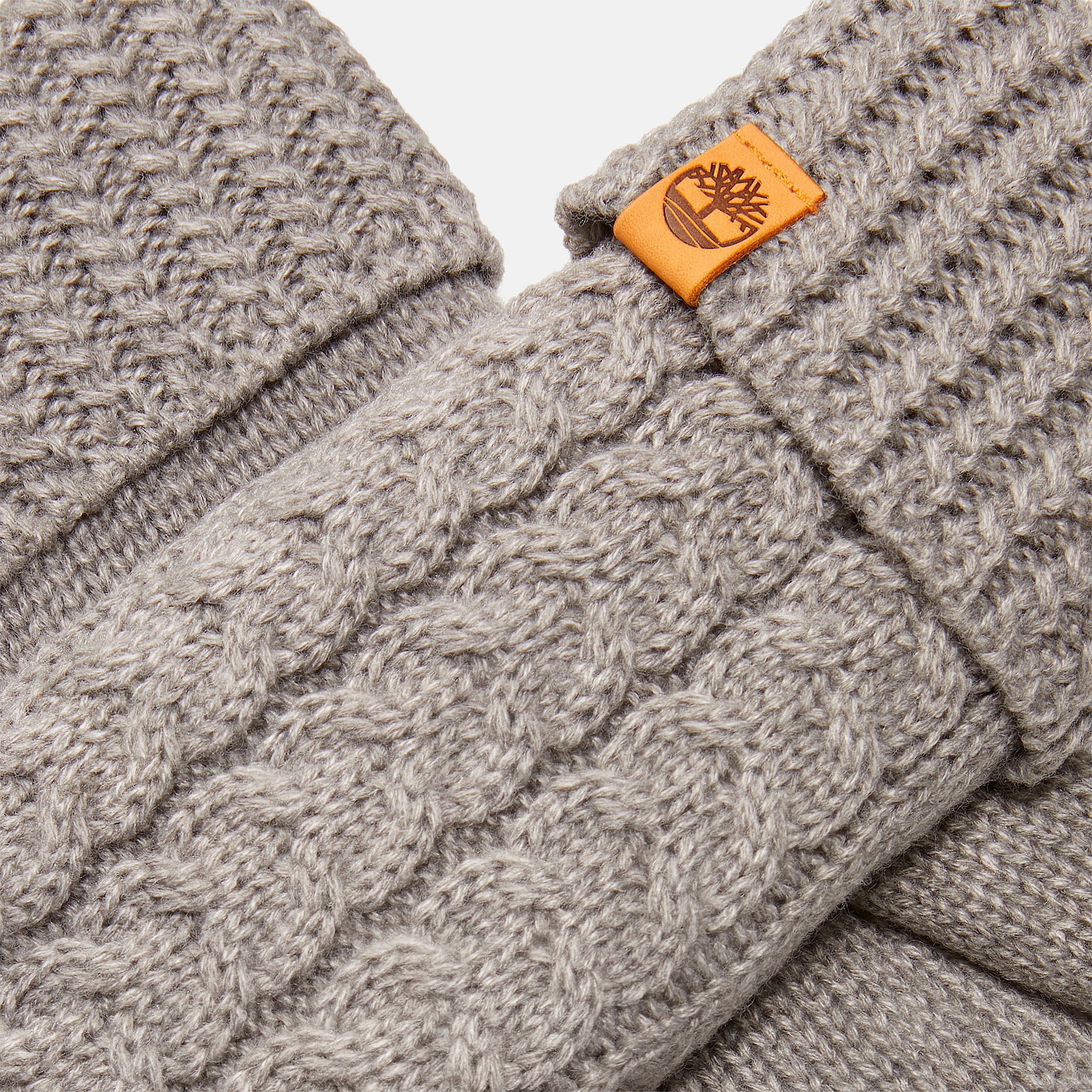 Womens Cable Mitten TBL Light Grey Heather ALT1