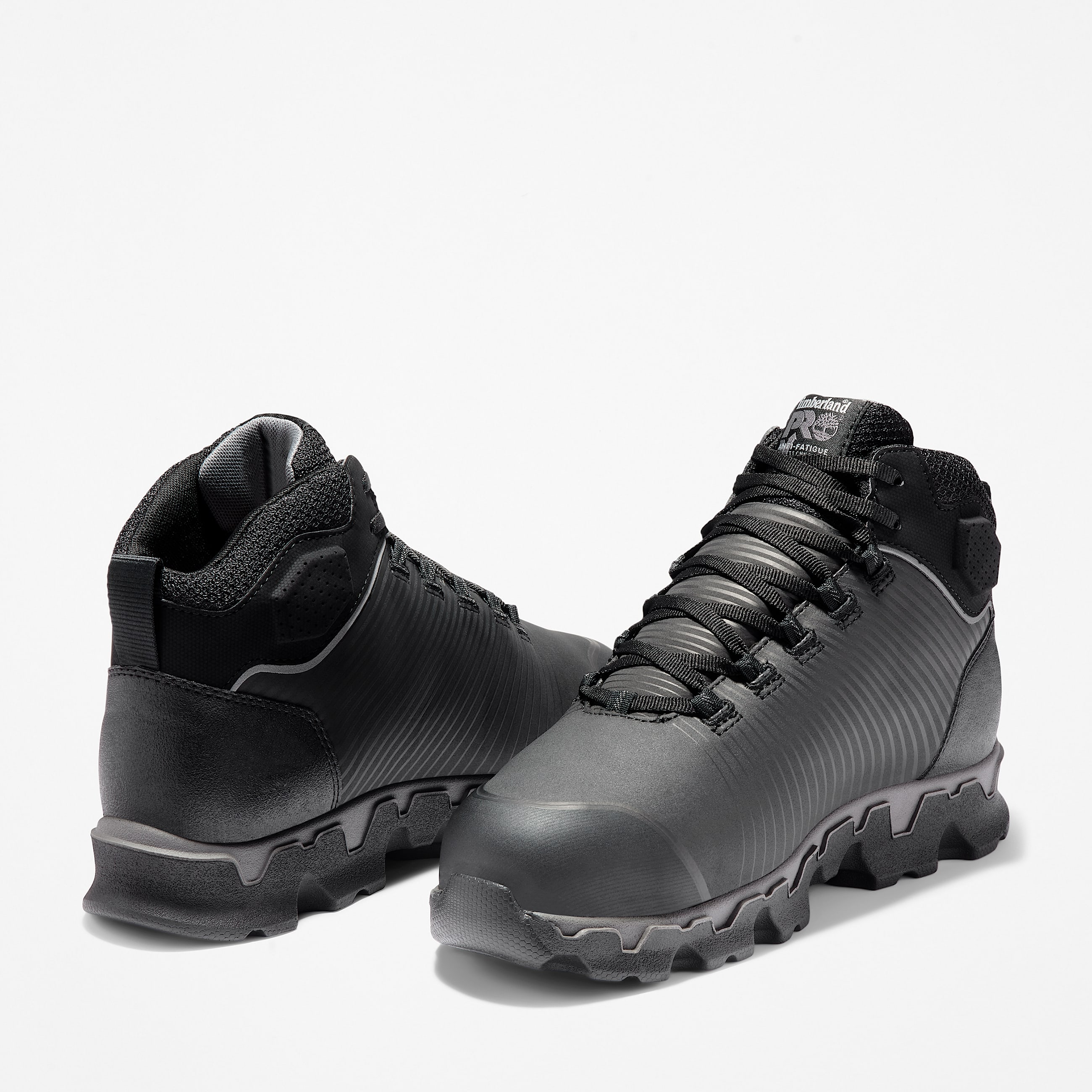 Mens Timberland PRO Powertrain Sport Met Guard Alloy Toe Work Boot TBL Black EverGuard  LeatherGrey ALT5