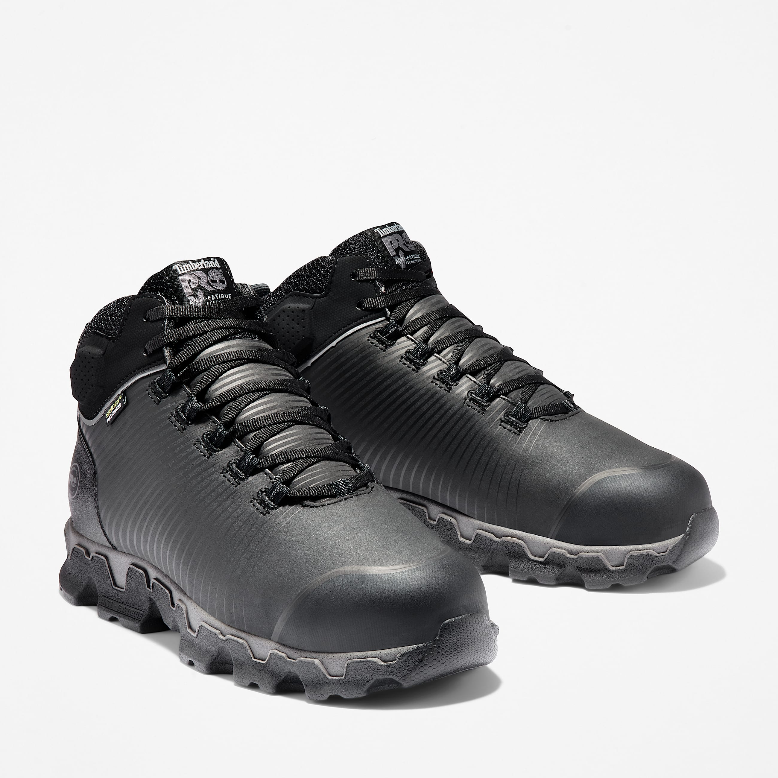 Mens Timberland PRO Powertrain Sport Met Guard Alloy Toe Work Boot TBL Black EverGuard  LeatherGrey ALT4