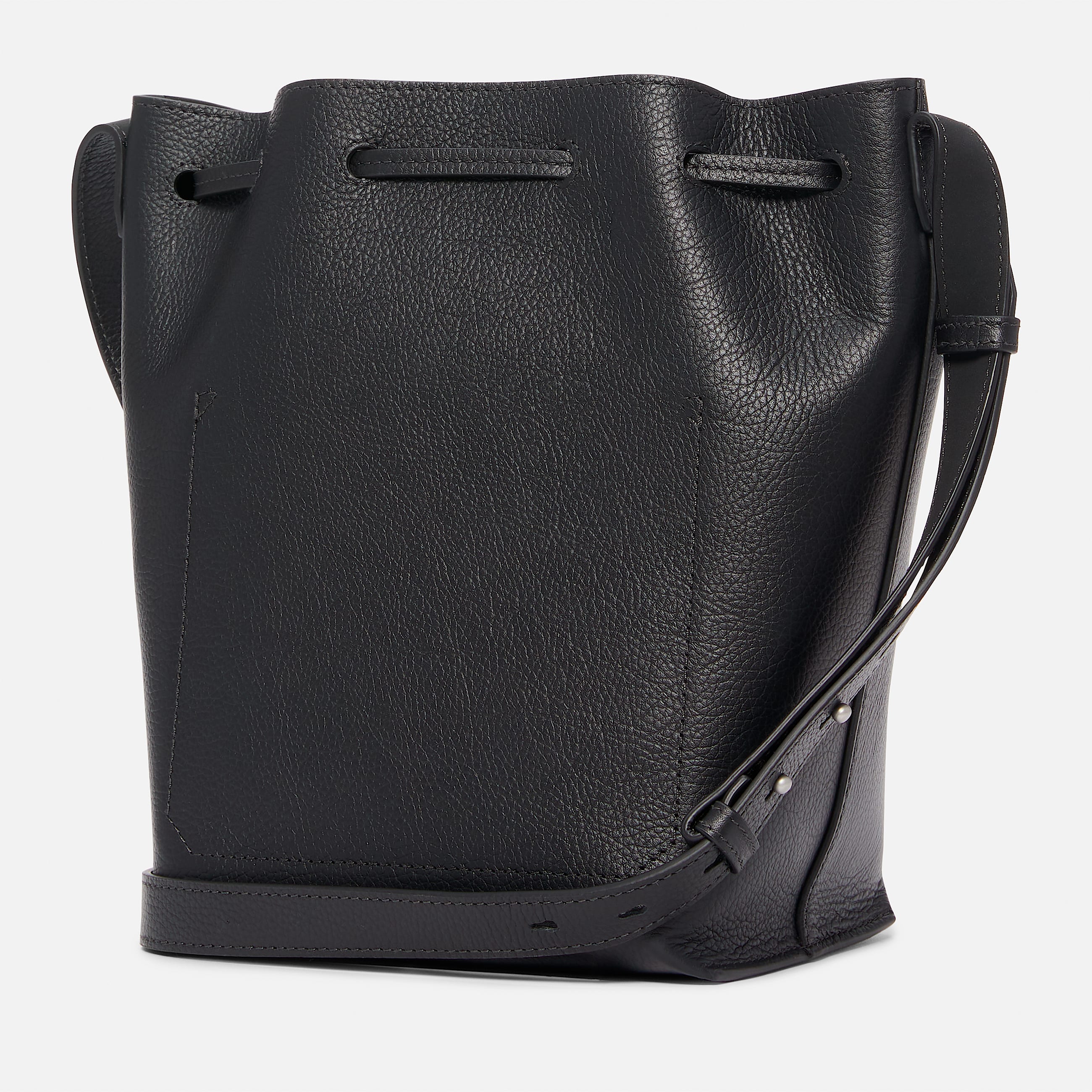 Womens Tuckerman Leather Bucket Bag TBL Black ALT2