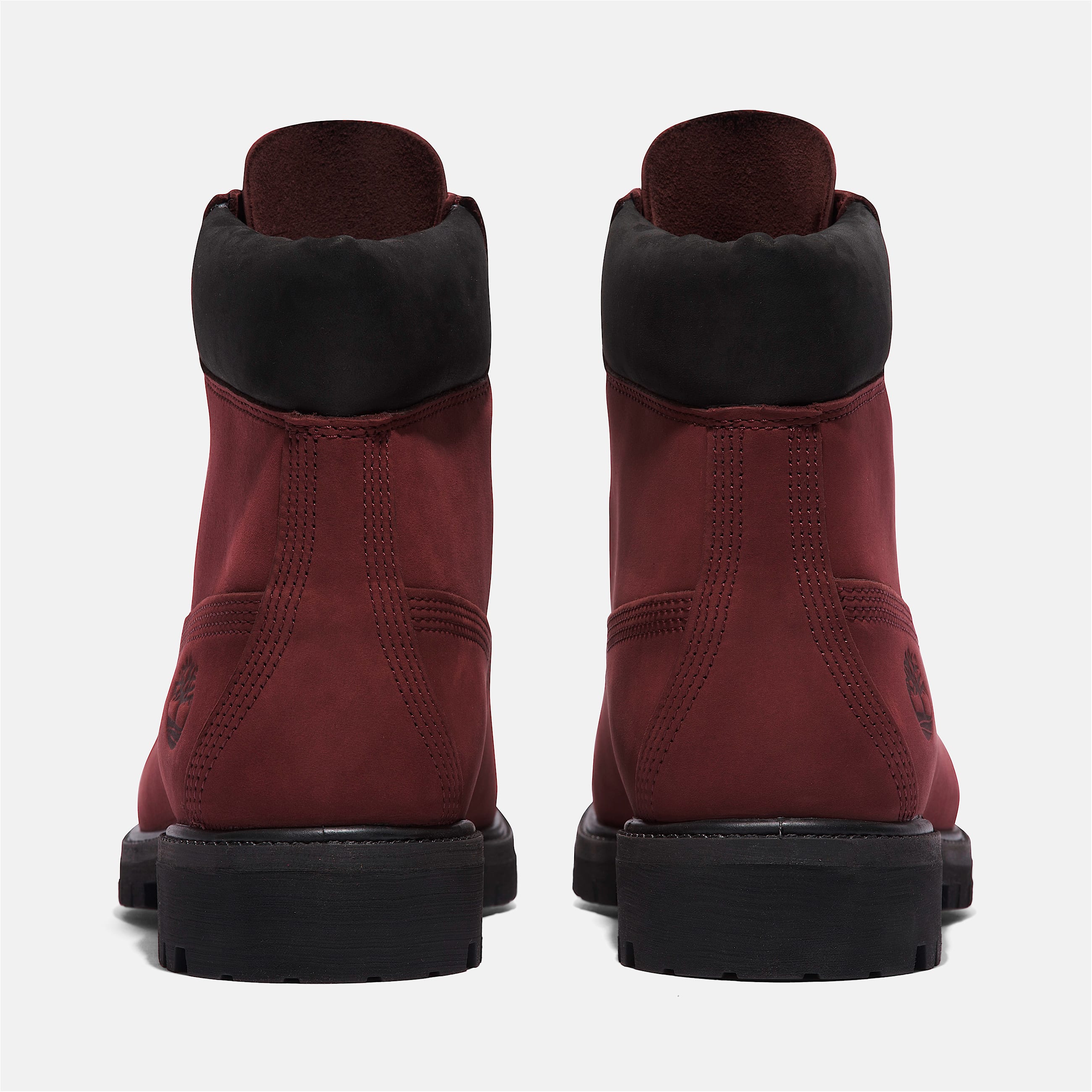 Mens Timberland Premium 6Inch Waterproof Boot TBL Burgundy Nubuck ALT5