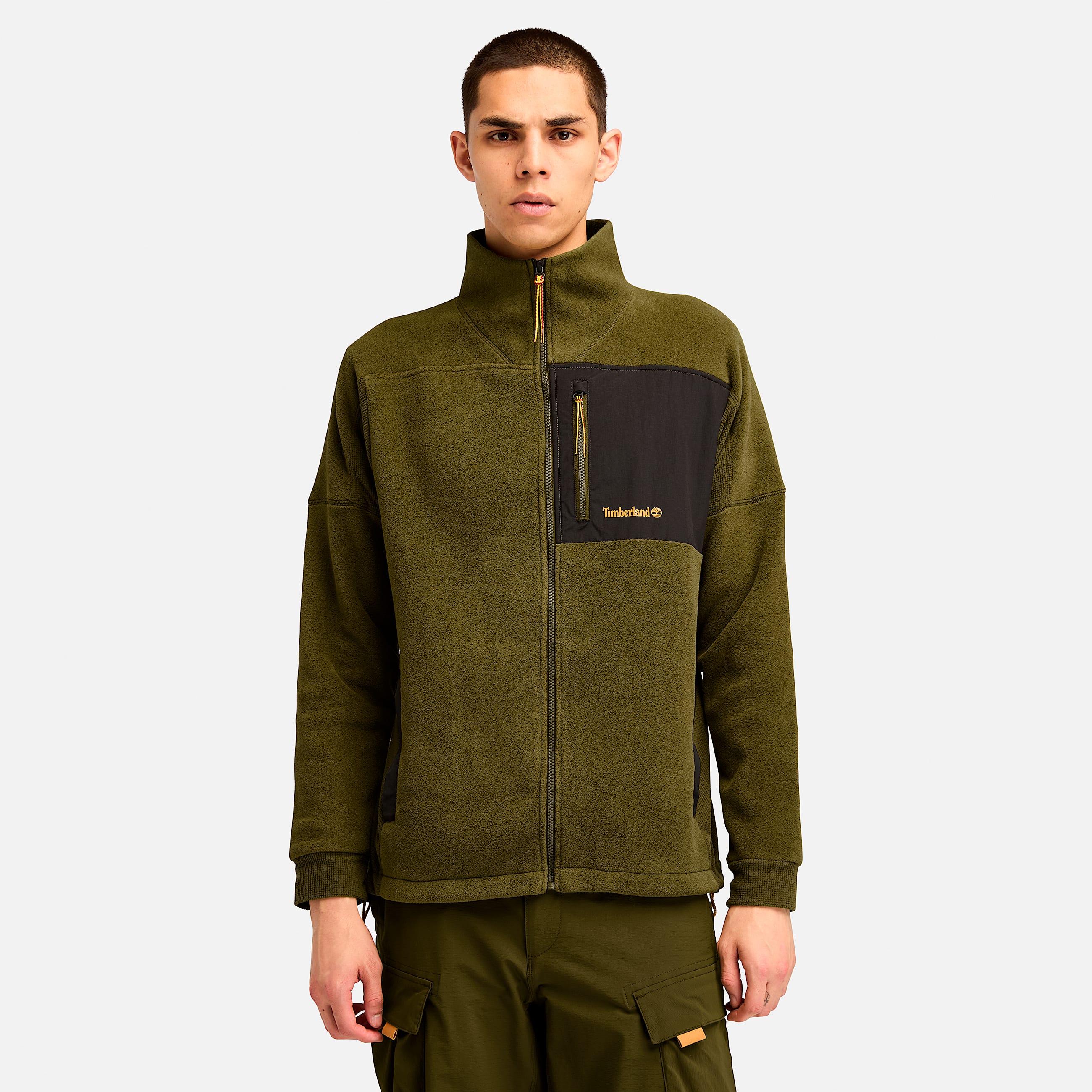 Mens Polartec FullZip Fleece Jacket TBL Dark Olive HERO