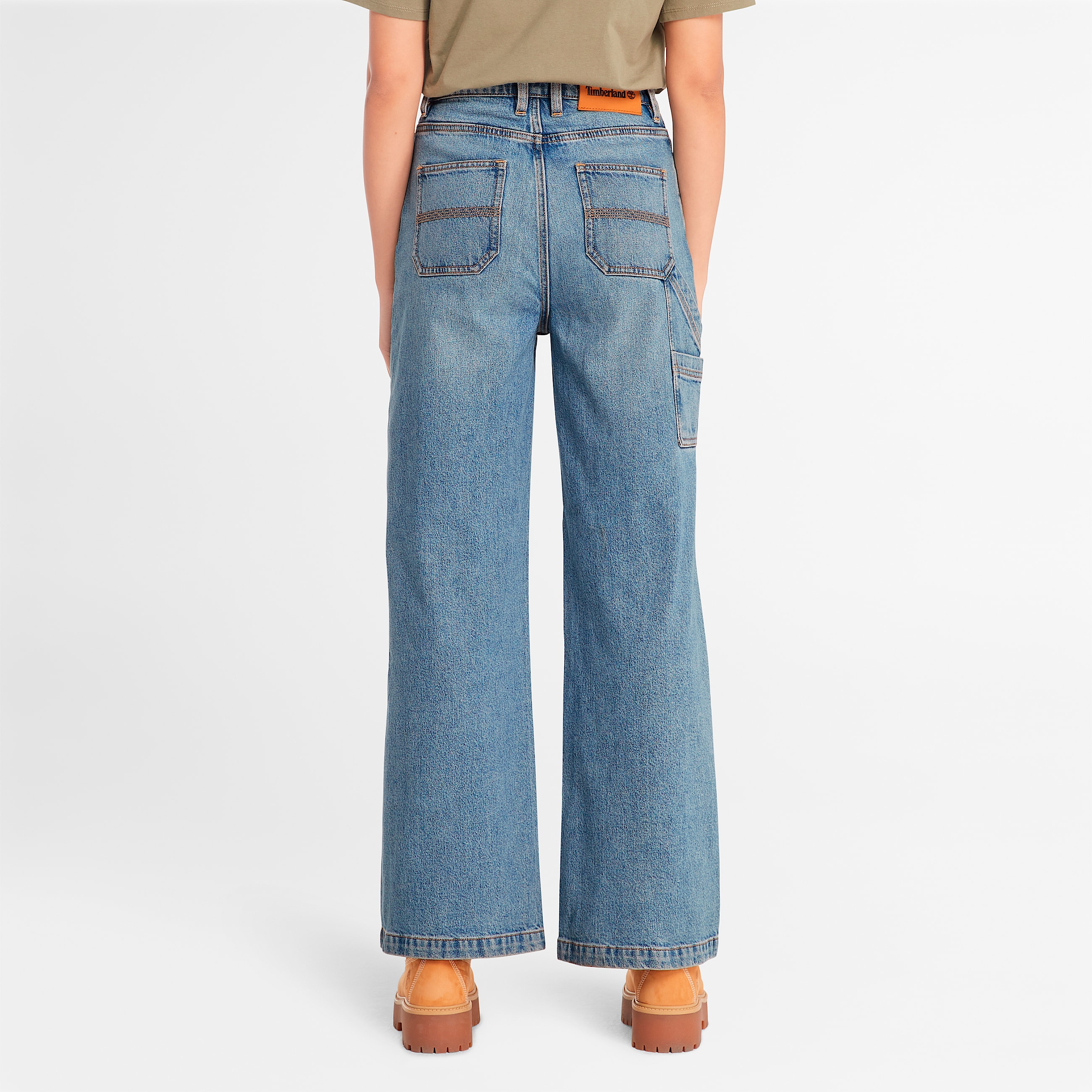 Womens Denim Carpenter Pant with Refibra Technology TBL Mid Blue ALT9