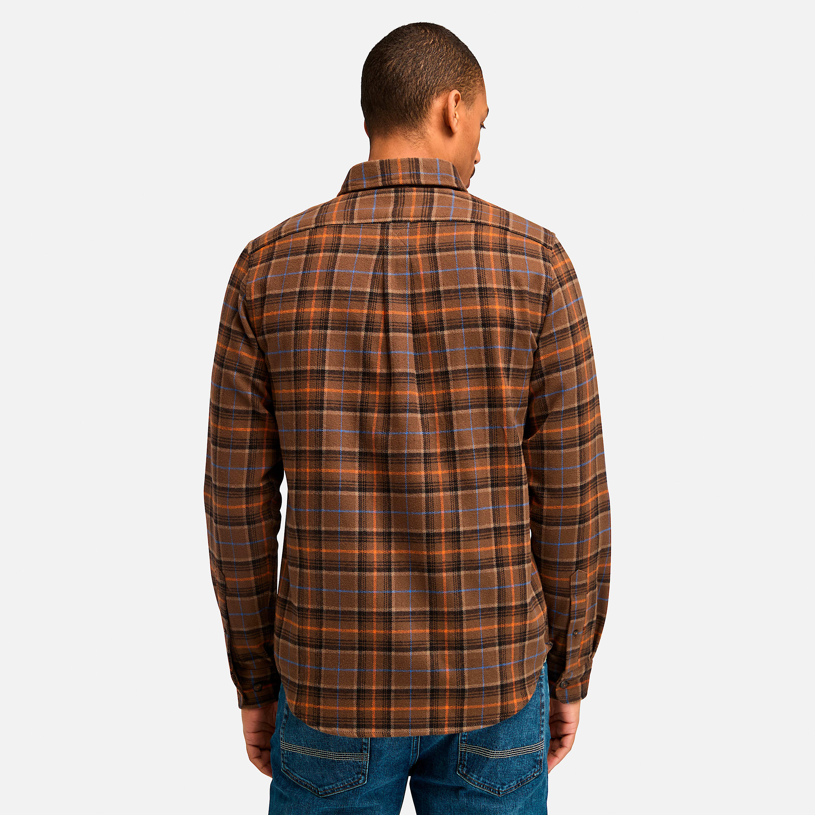 Mens Midweight Flannel Check Shirt TBL Chocolate Chip ALT9