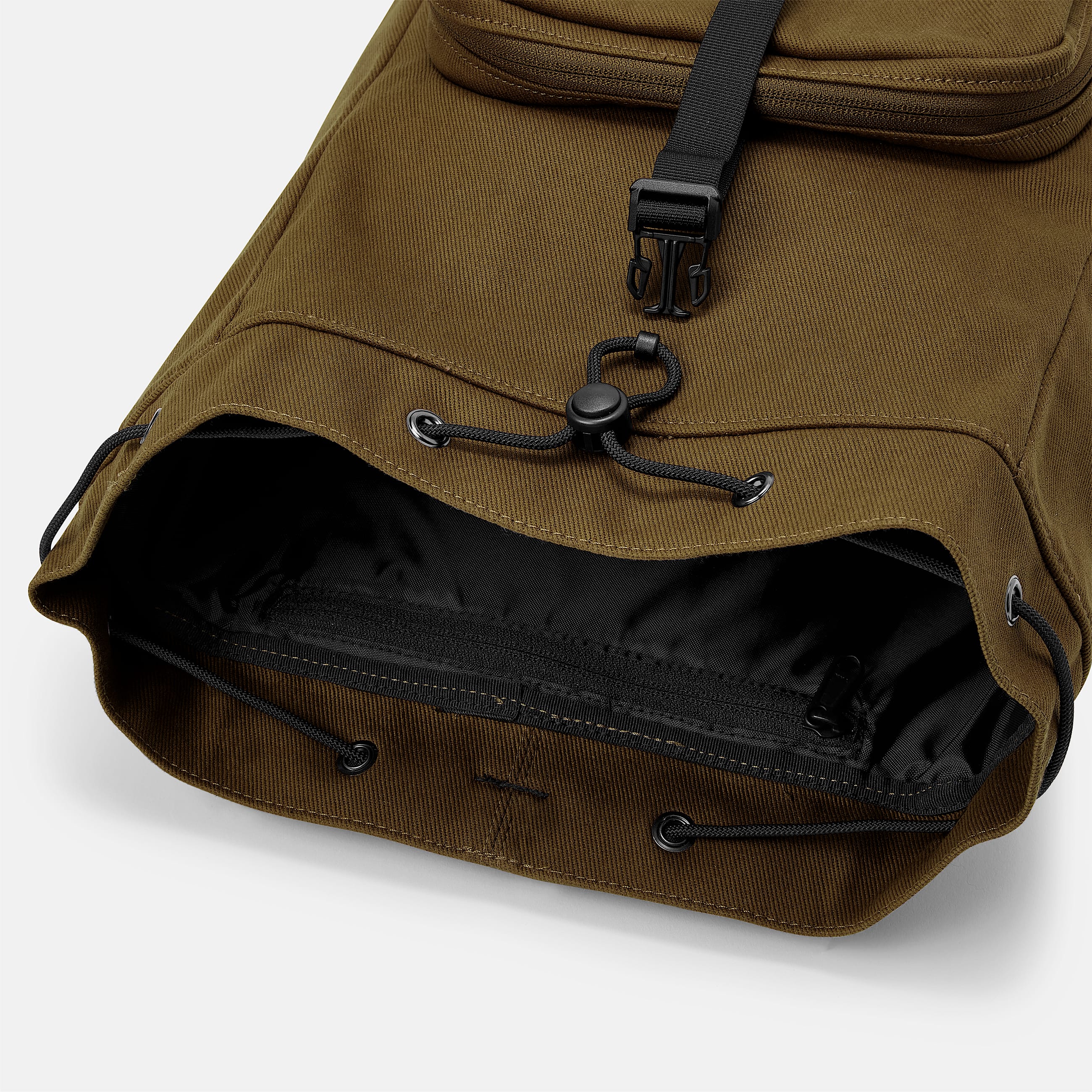 Womens Canvas Backpack TBL Dark Olive ALT1