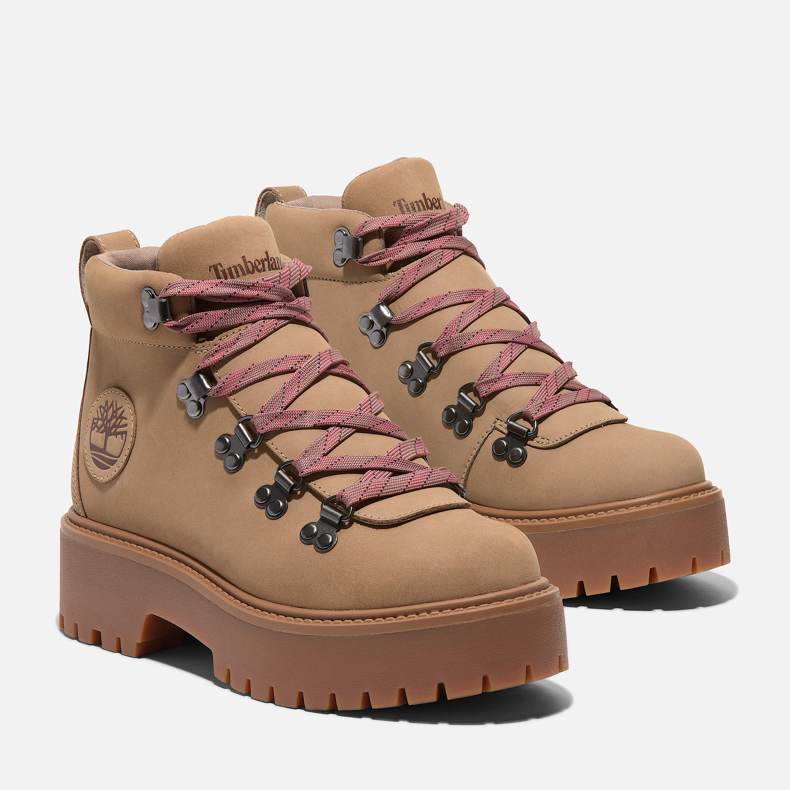 Womens Stone Street Mid LaceUp Platform Hiker TBL Beige Nubuck ALT4