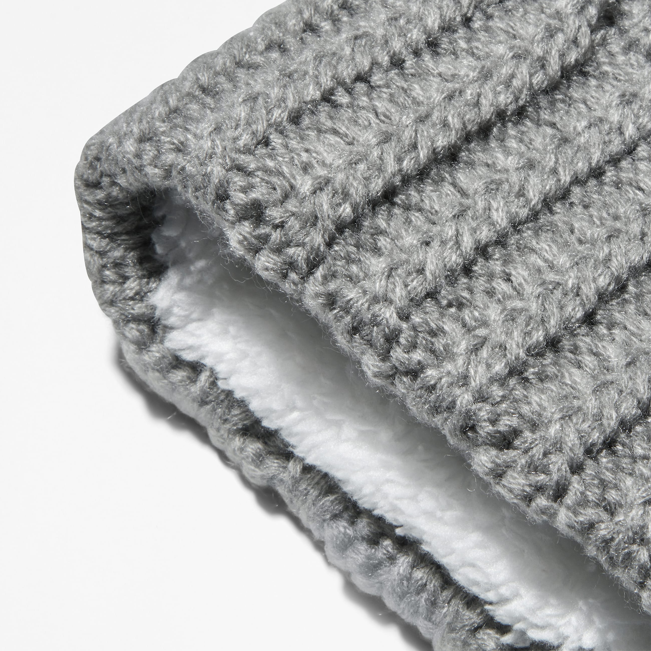 Womens Autumn Woods Cable Beanie with Pom TBL Light Grey Heather ALT1