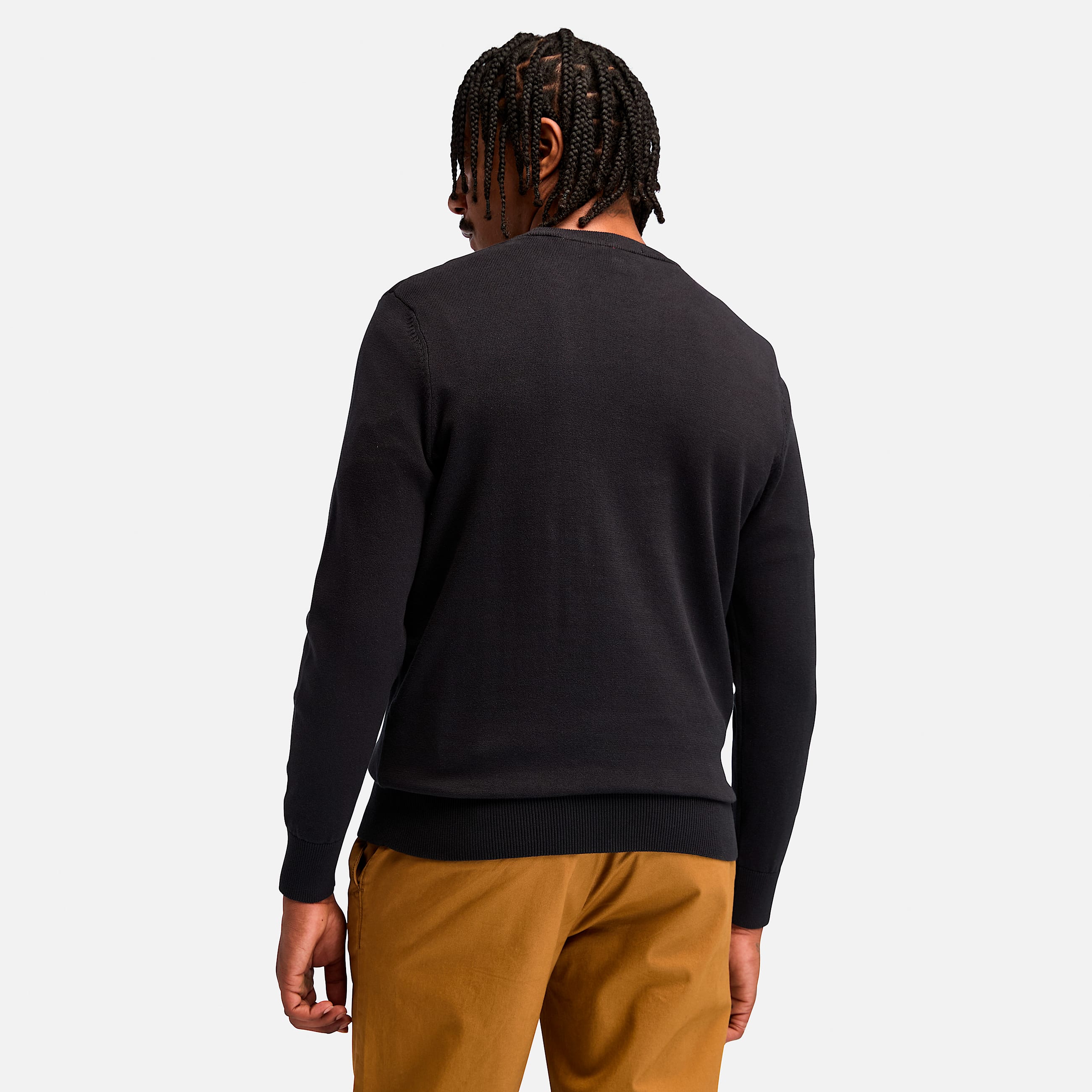 Mens Johns River Cotton Crewneck Sweater TBL Black ALT9