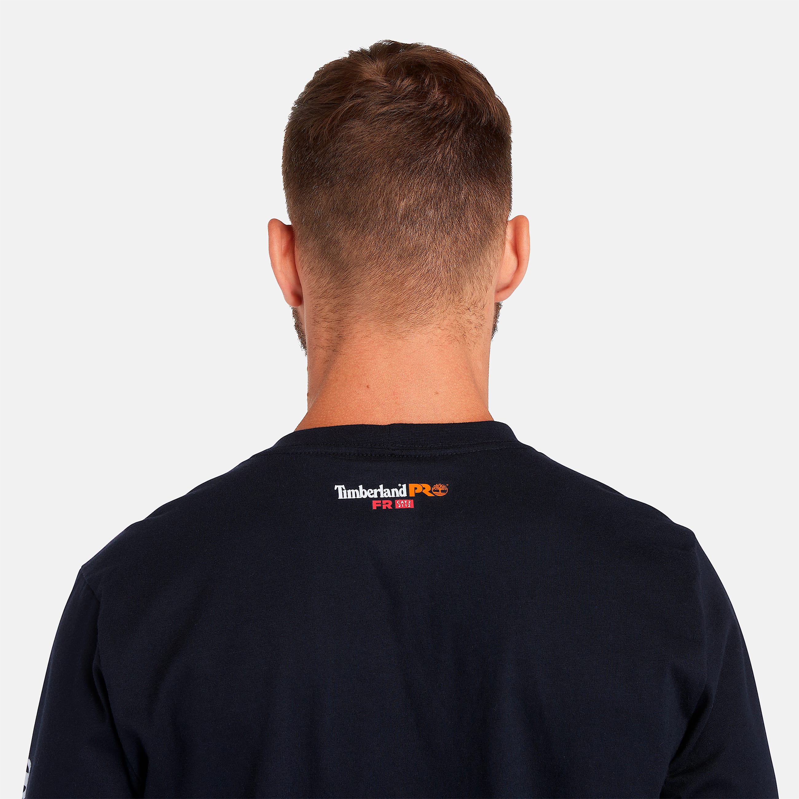 Mens Timberland PRO Cotton Core FlameResistant LongSleeve TShirt TBL Navy ALT3