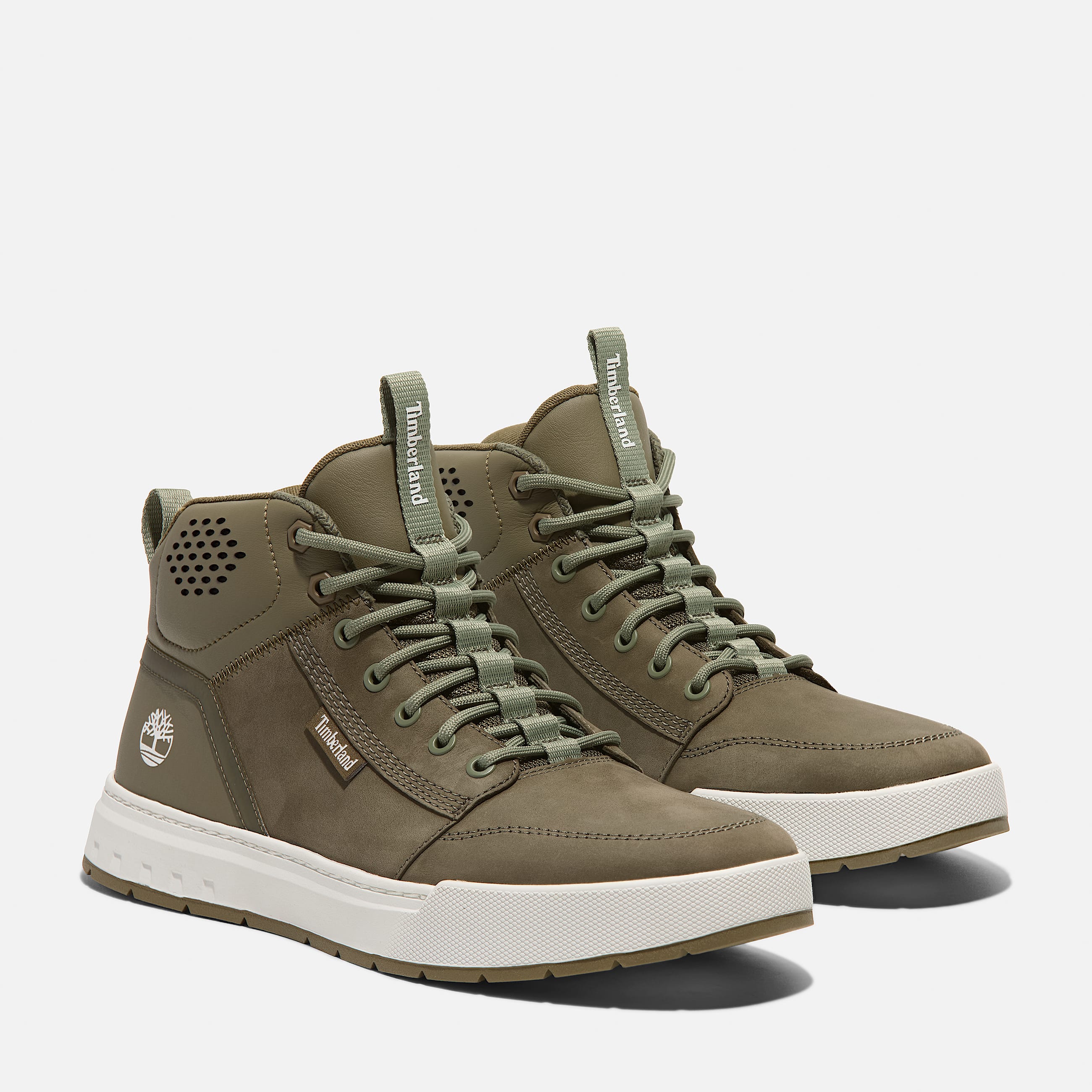Mens Maple Grove Mid LaceUp Sneaker TBL Dark Green Nubuck ALT4