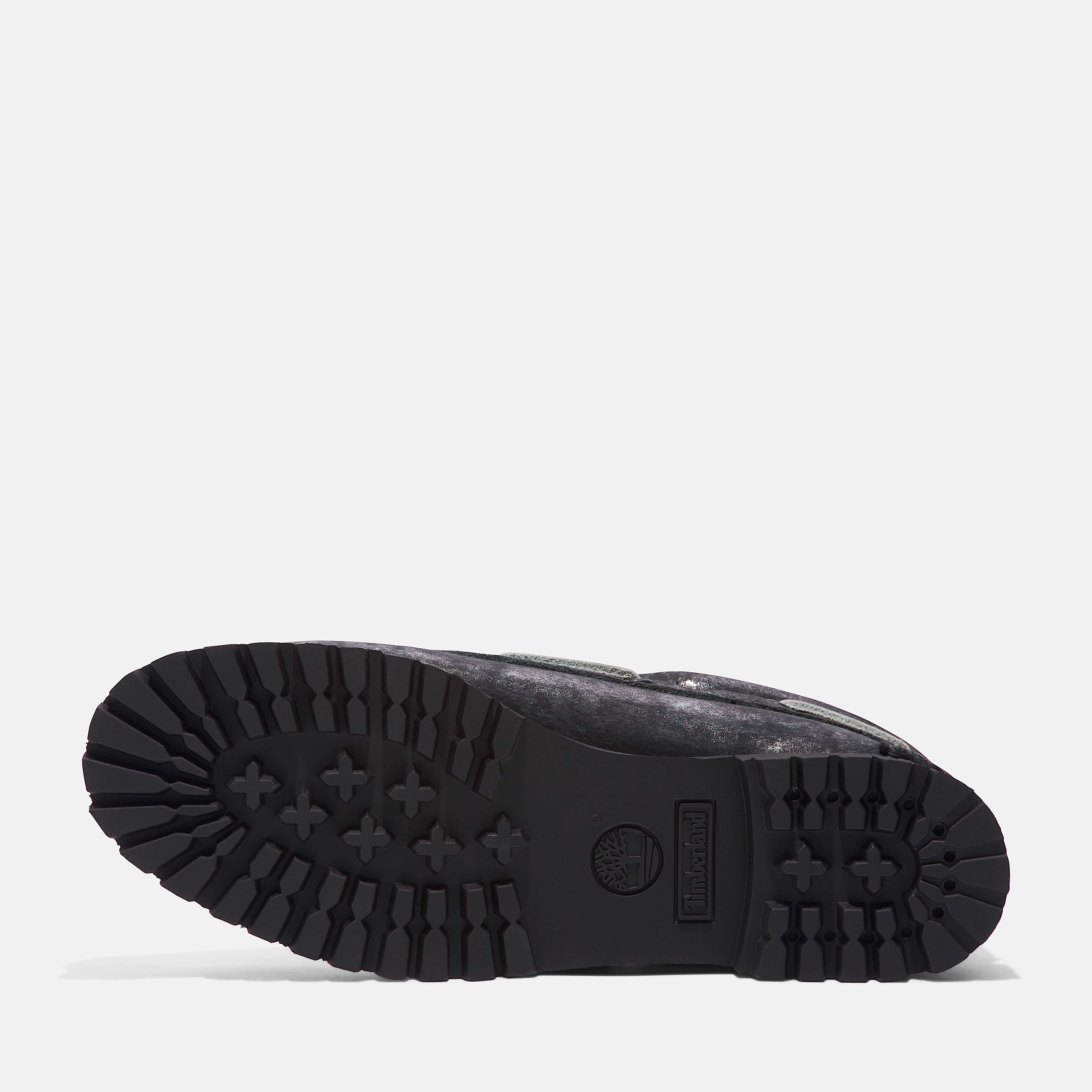 Womens Noreen 3Eye Lug Handsewn Boat Shoe TBL Black Metallic Leather ALT3