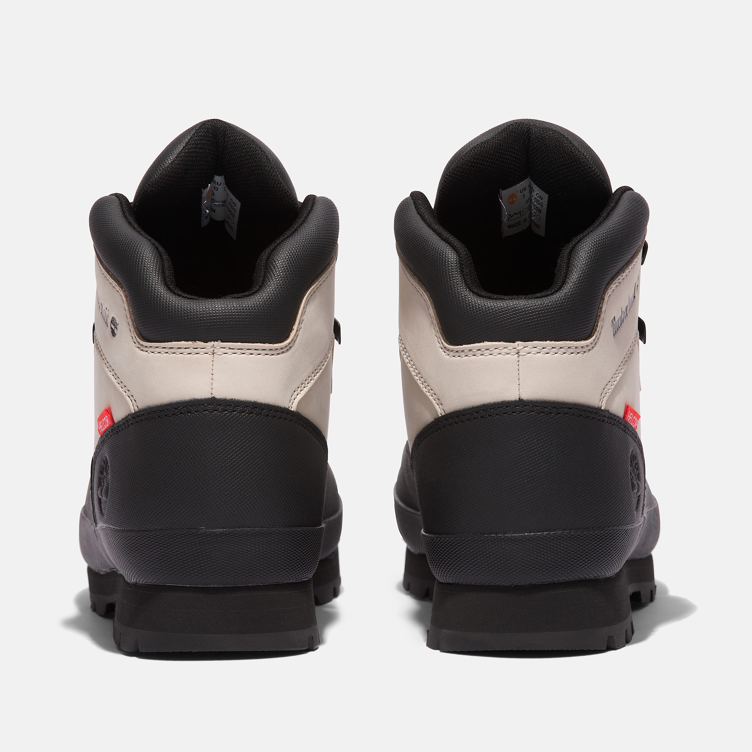 Mens Ski School Timberland Euro Hiker Leather Boot TBL Black Helcor LeatherWhite ALT5