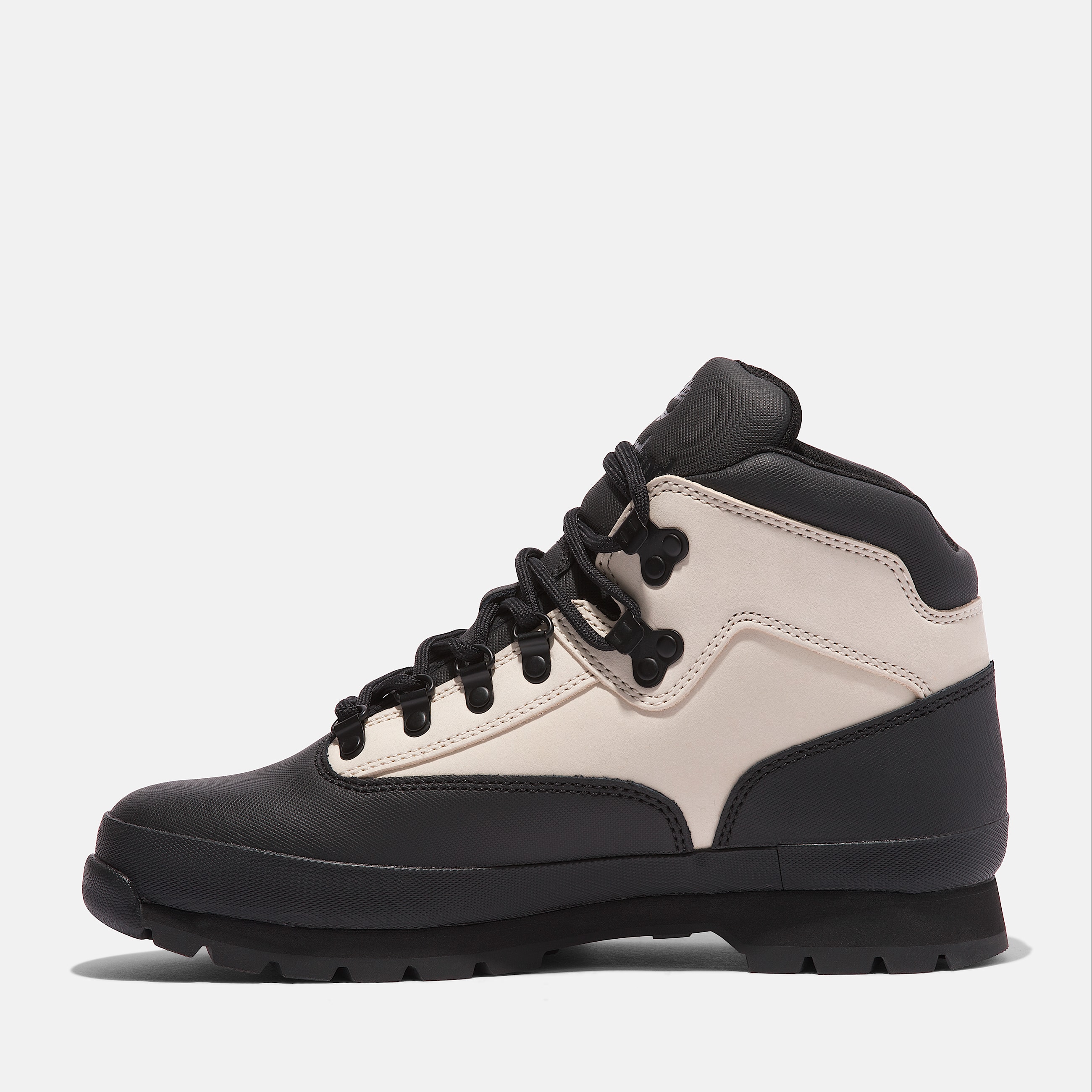 Mens Ski School Timberland Euro Hiker Leather Boot TBL Black Helcor LeatherWhite ALT6