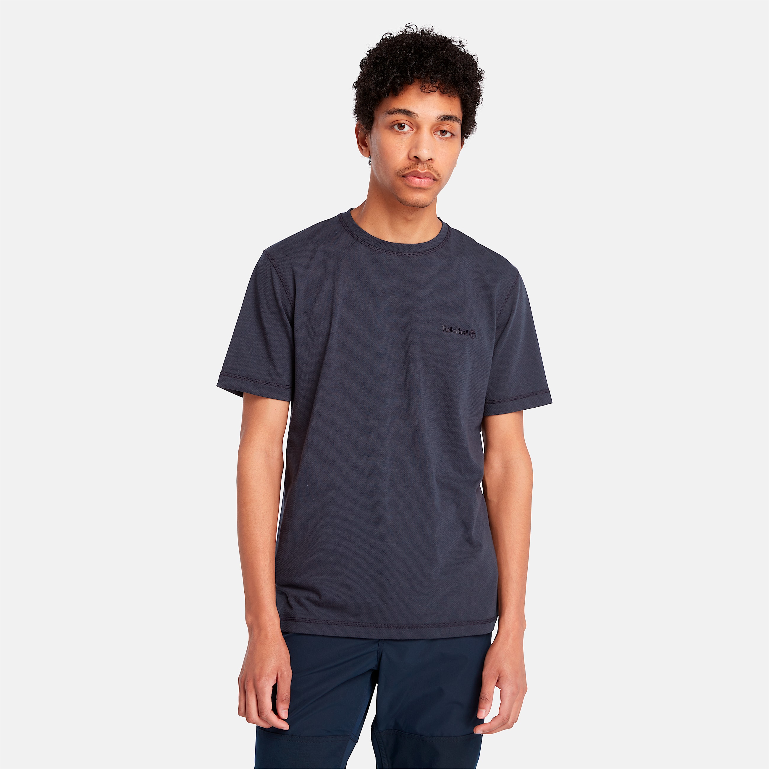 Mens Short Sleeve Wicking TShirt TBL Dark Sapphire HERO